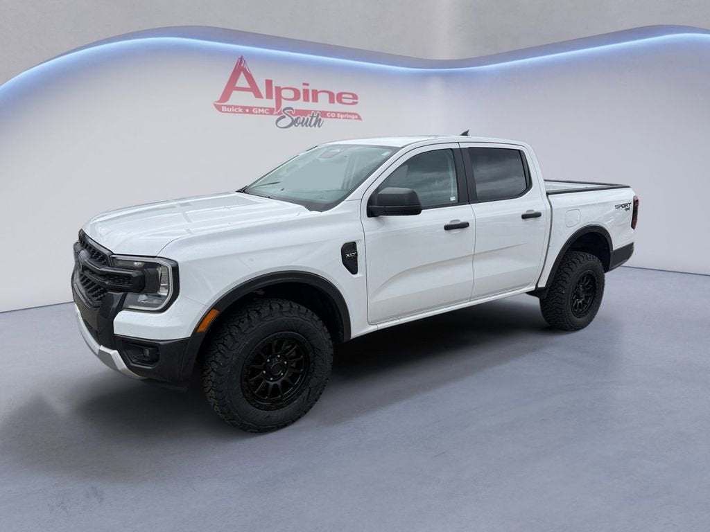White 2024 Ford Ranger Pickup Truck Four-Wheel Drive Automatic