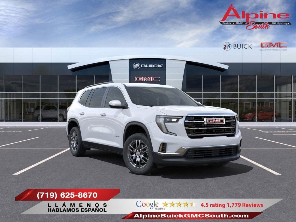 Summit White 2025 GMC Acadia Elevation AWD SUV / Crossover Four-Wheel Drive Automatic