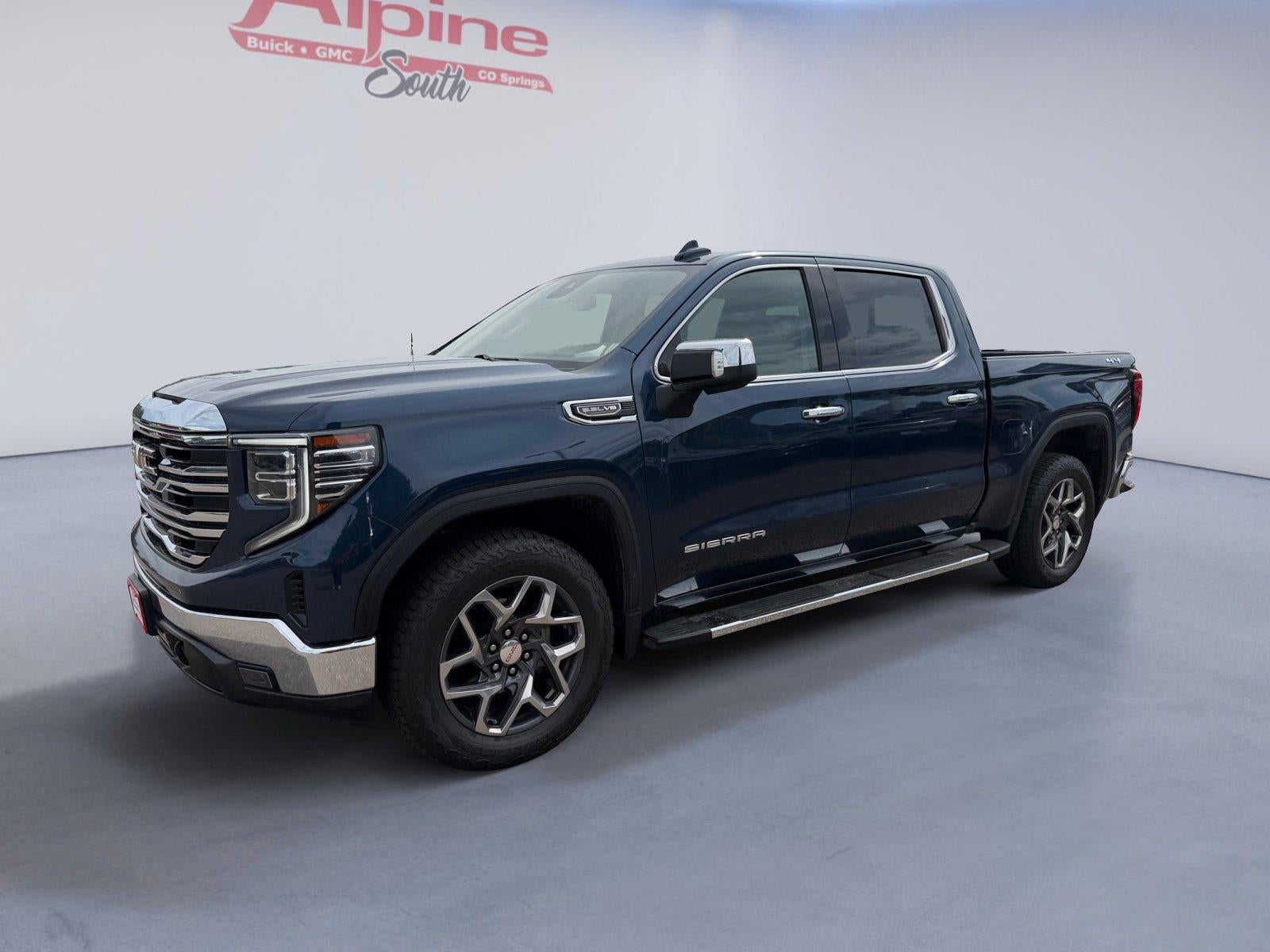 Blue 2022 GMC Sierra 1500 Pickup Truck Four-Wheel Drive Automatic