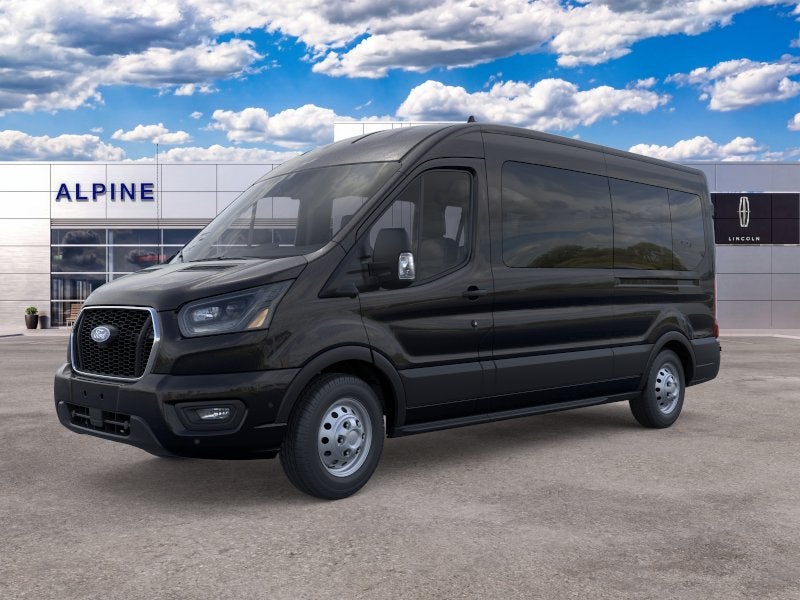 Black Metallic 2026 Ford Transit Passenger Van All-Wheel Drive 
