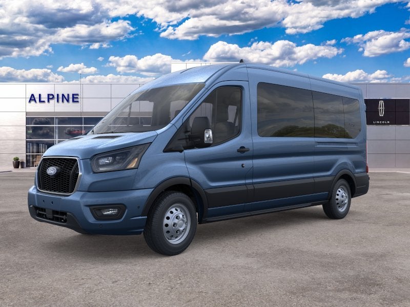 Blue 2026 Ford Transit Passenger Van All-Wheel Drive Automatic