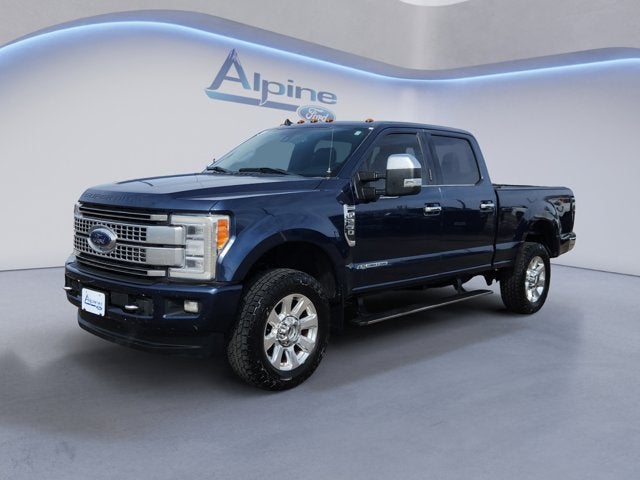 Blue 2019 Ford F-250 Super Duty Platinum Crew Cab 4WD Pickup Truck Four-Wheel Drive 6-Speed Automatic