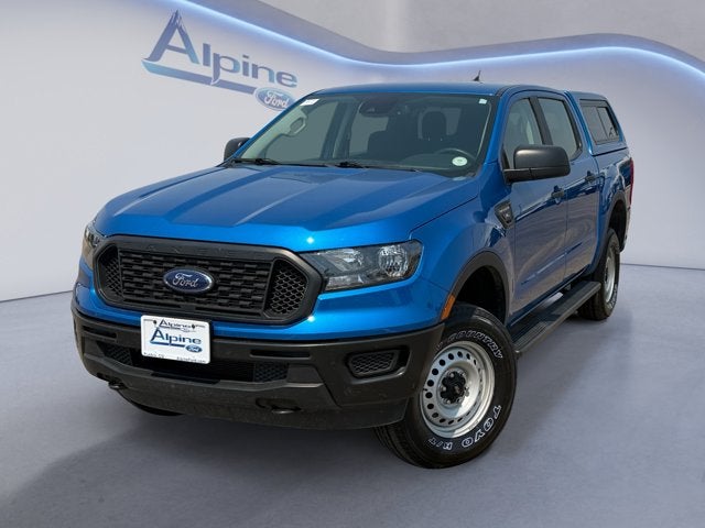 Blue Metallic 2022 Ford Ranger Pickup Truck Four-Wheel Drive Automatic