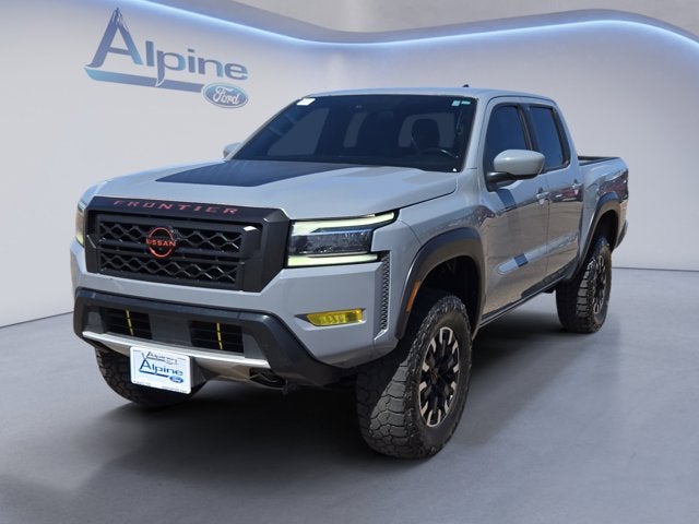 Boulder Gray Pearl 2022 Nissan Frontier PRO-4X Crew Cab 4WD Pickup Truck Four-Wheel Drive 9-Speed Automatic