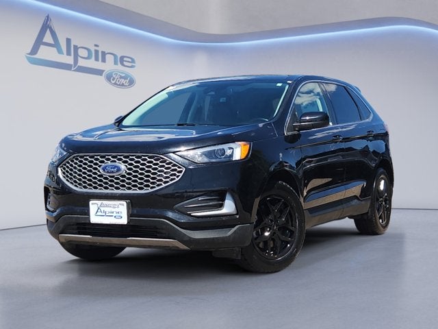 Black Metallic 2023 Ford Edge SEL AWD SUV / Crossover All-Wheel Drive 8-Speed Automatic