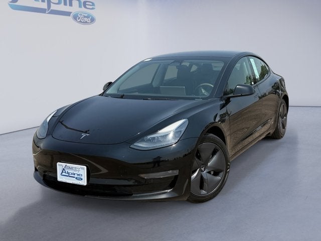 Black 2022 Tesla Model 3 Sedan Rear-Wheel Drive 1-Speed Automatic