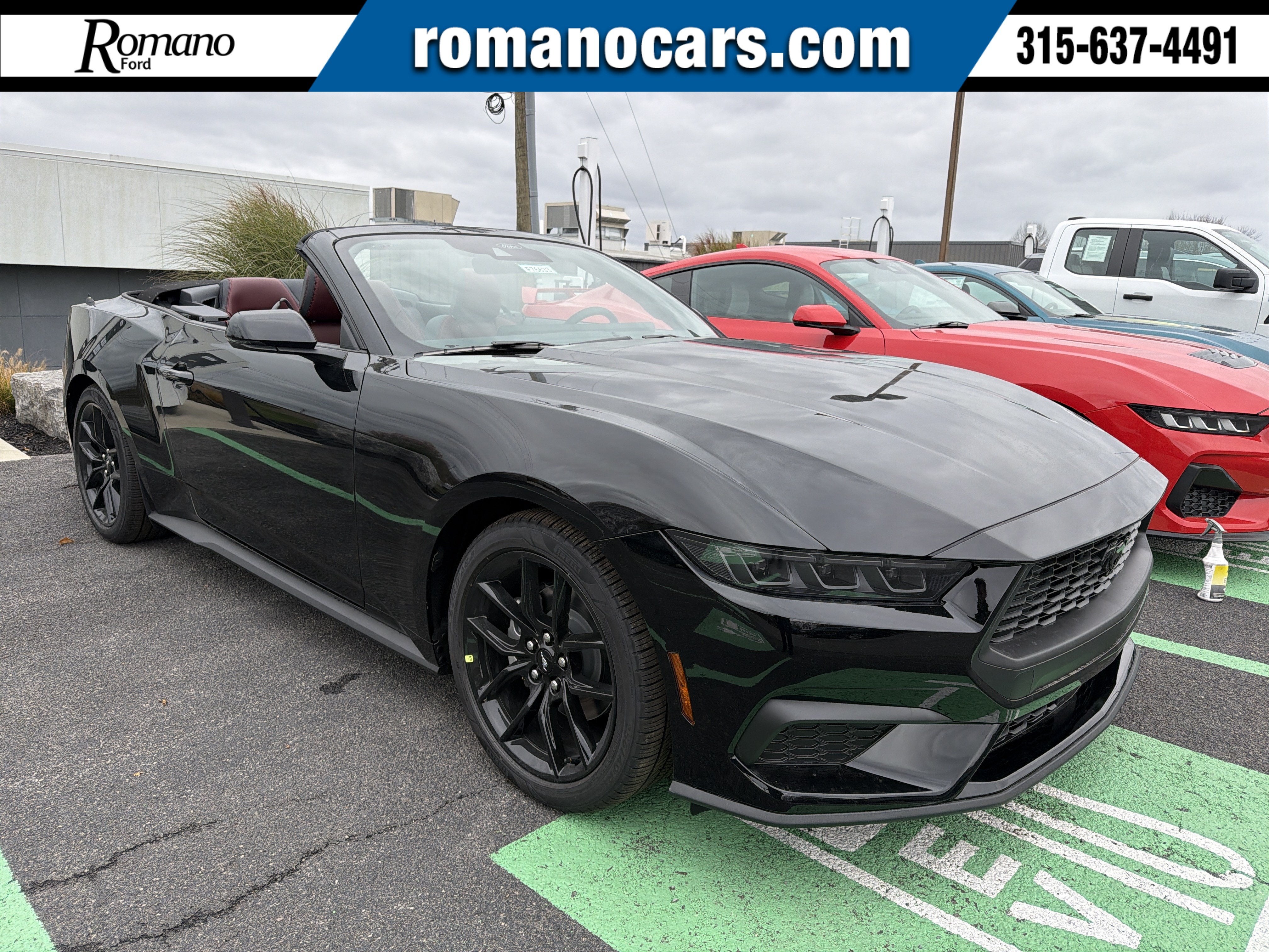 Shadow Black 2026 Ford Mustang Convertible Rear-Wheel Drive Automatic