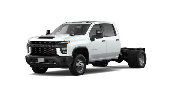 Summit White 2026 Chevrolet Silverado 3500HD Chassis Work Truck Crew Cab 4WD Pickup Truck Four-Wheel Drive Automatic