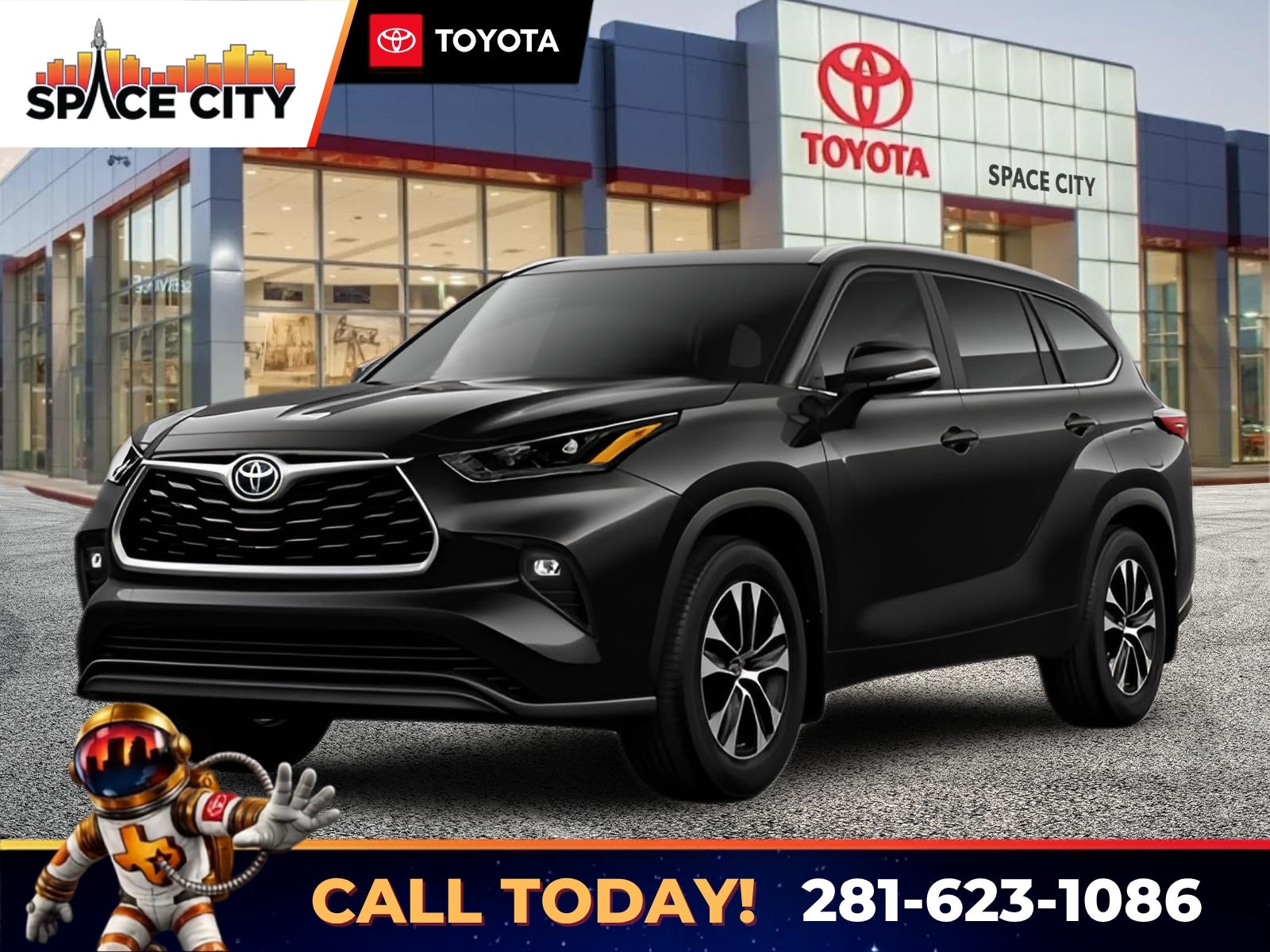 Midnight Black Metallic 2026 Toyota Highlander SUV / Crossover All-Wheel Drive 8-Speed Dual Clutch