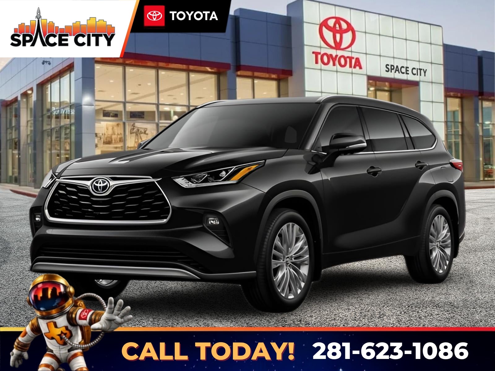 Midnight Black Metallic 2026 Toyota Highlander SUV / Crossover All-Wheel Drive 8-Speed Dual Clutch