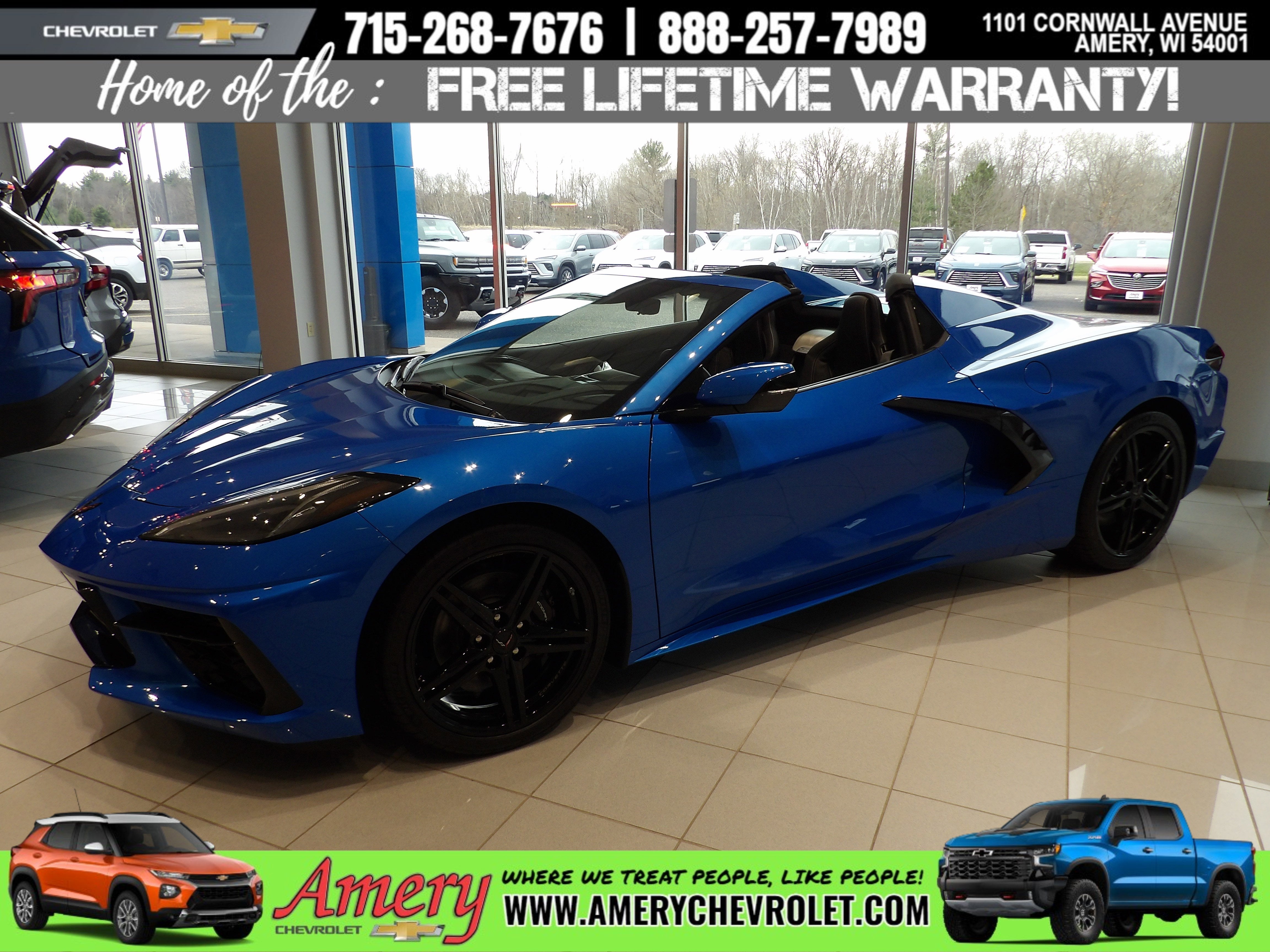 Riptide Blue Metallic 2026 Chevrolet Corvette Stingray 2LT Convertible RWD Convertible Rear-Wheel Drive Automatic