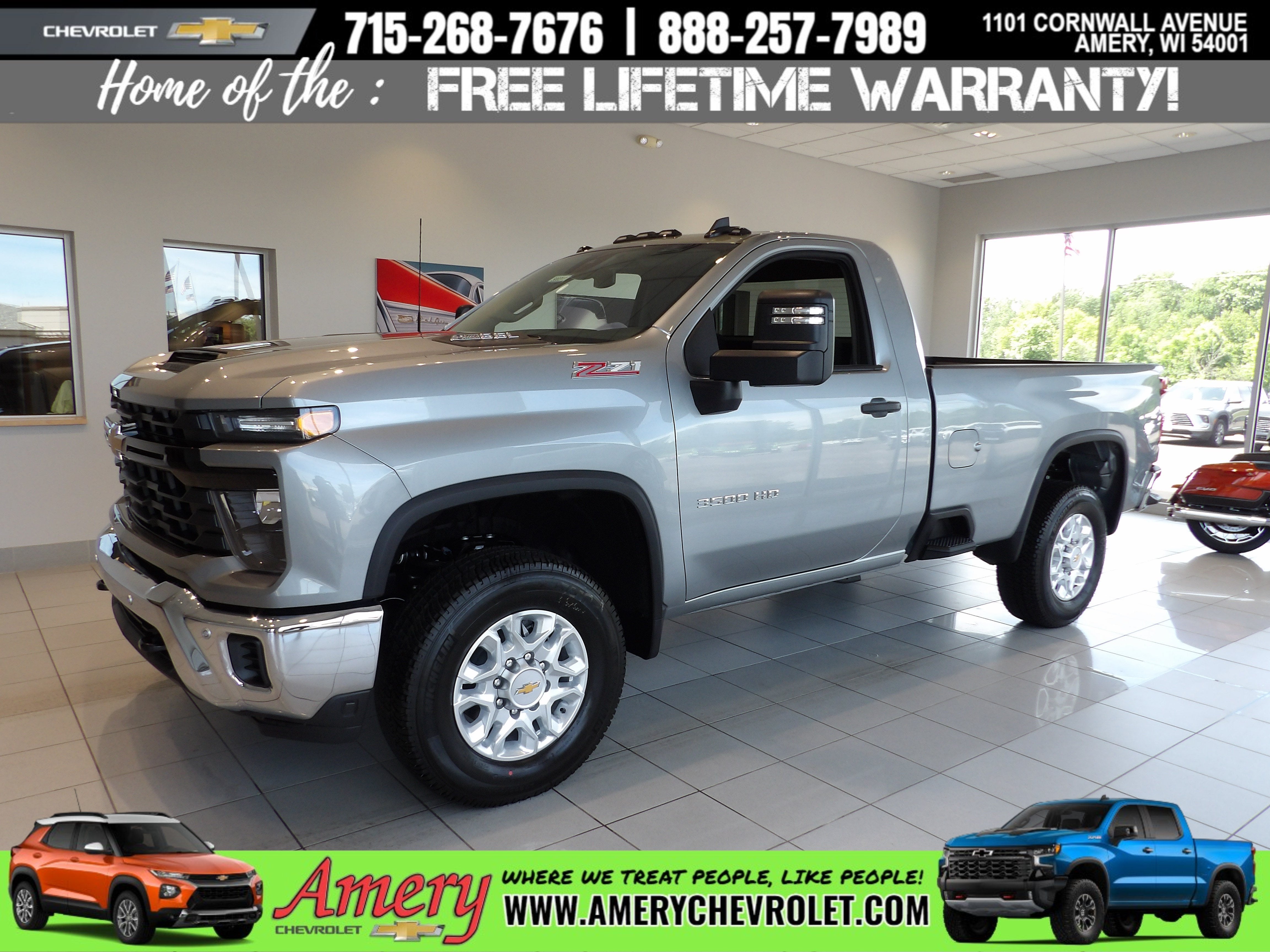 Sterling Gray Metallic 2026 Chevrolet Silverado 3500HD Pickup Truck Four-Wheel Drive 10-Speed Automatic