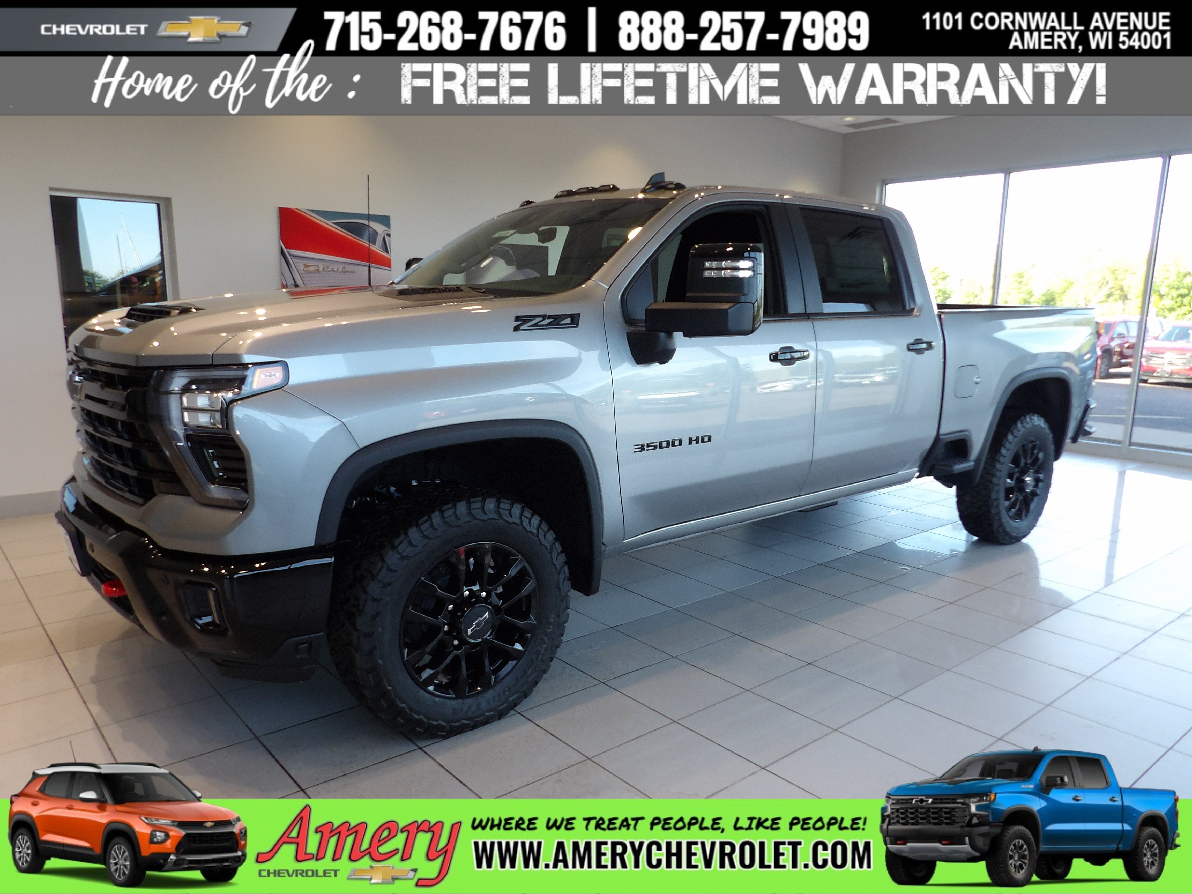 Sterling Gray Metallic 2026 Chevrolet Silverado 3500HD Pickup Truck Four-Wheel Drive 10-Speed Automatic