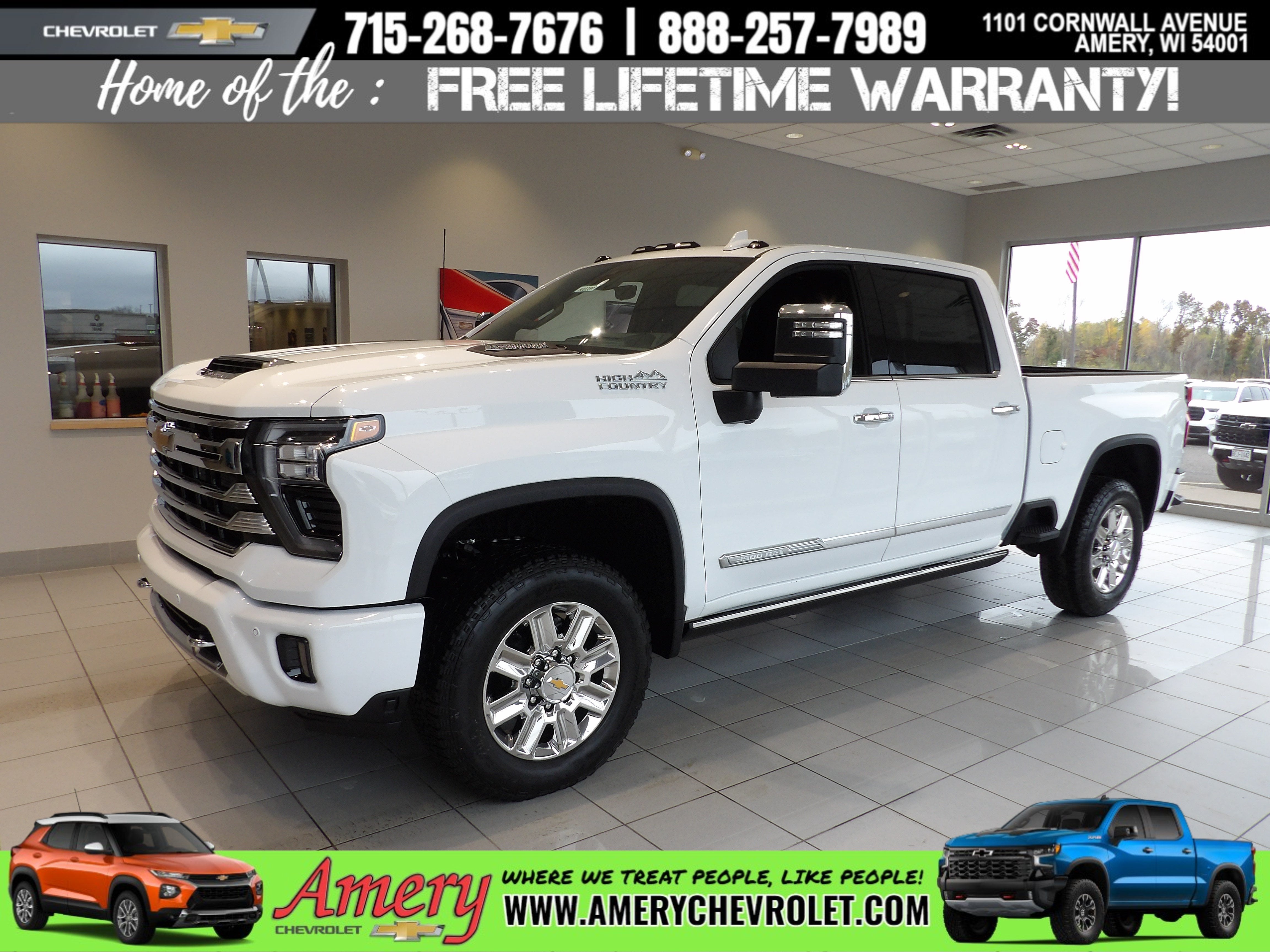 Summit White 2026 Chevrolet Silverado 3500HD Pickup Truck Four-Wheel Drive 10-Speed Automatic