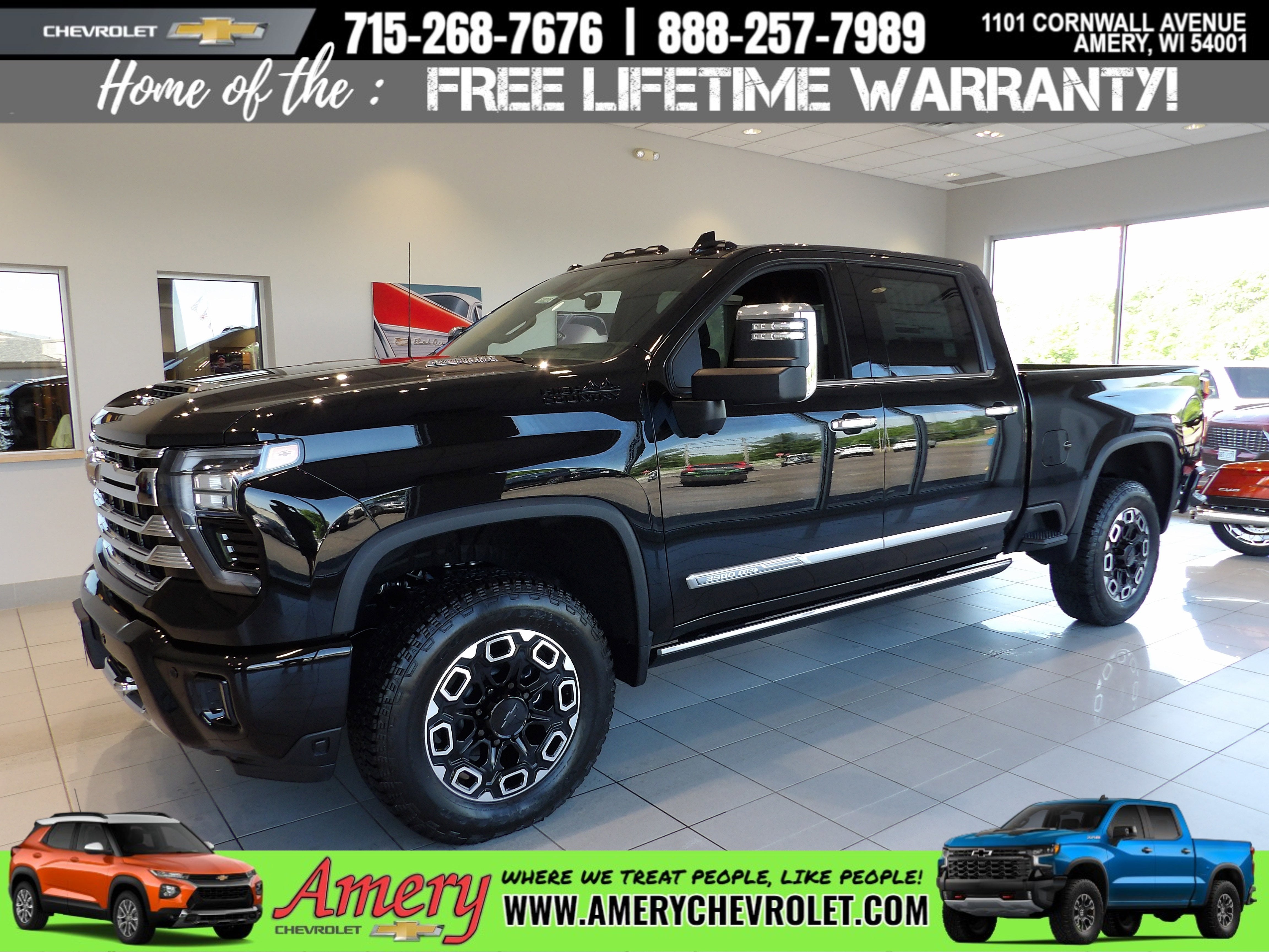 Black 2026 Chevrolet Silverado 3500HD Pickup Truck Four-Wheel Drive 10-Speed Automatic