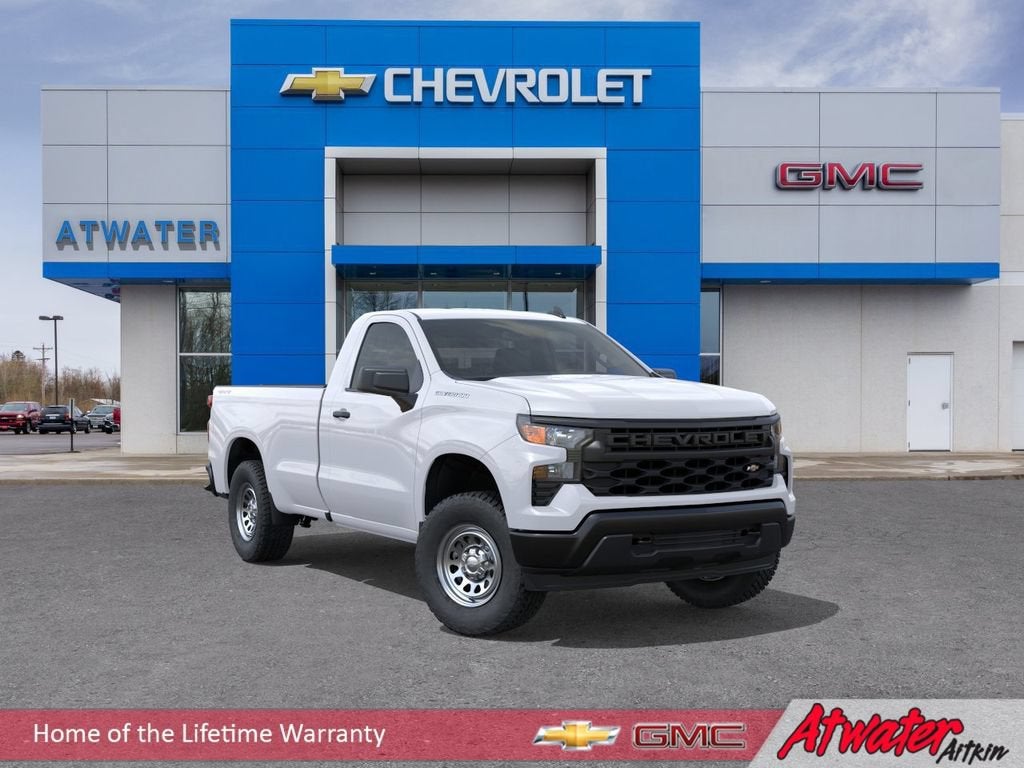 Summit White 2026 Chevrolet Silverado 1500 Pickup Truck Four-Wheel Drive Automatic