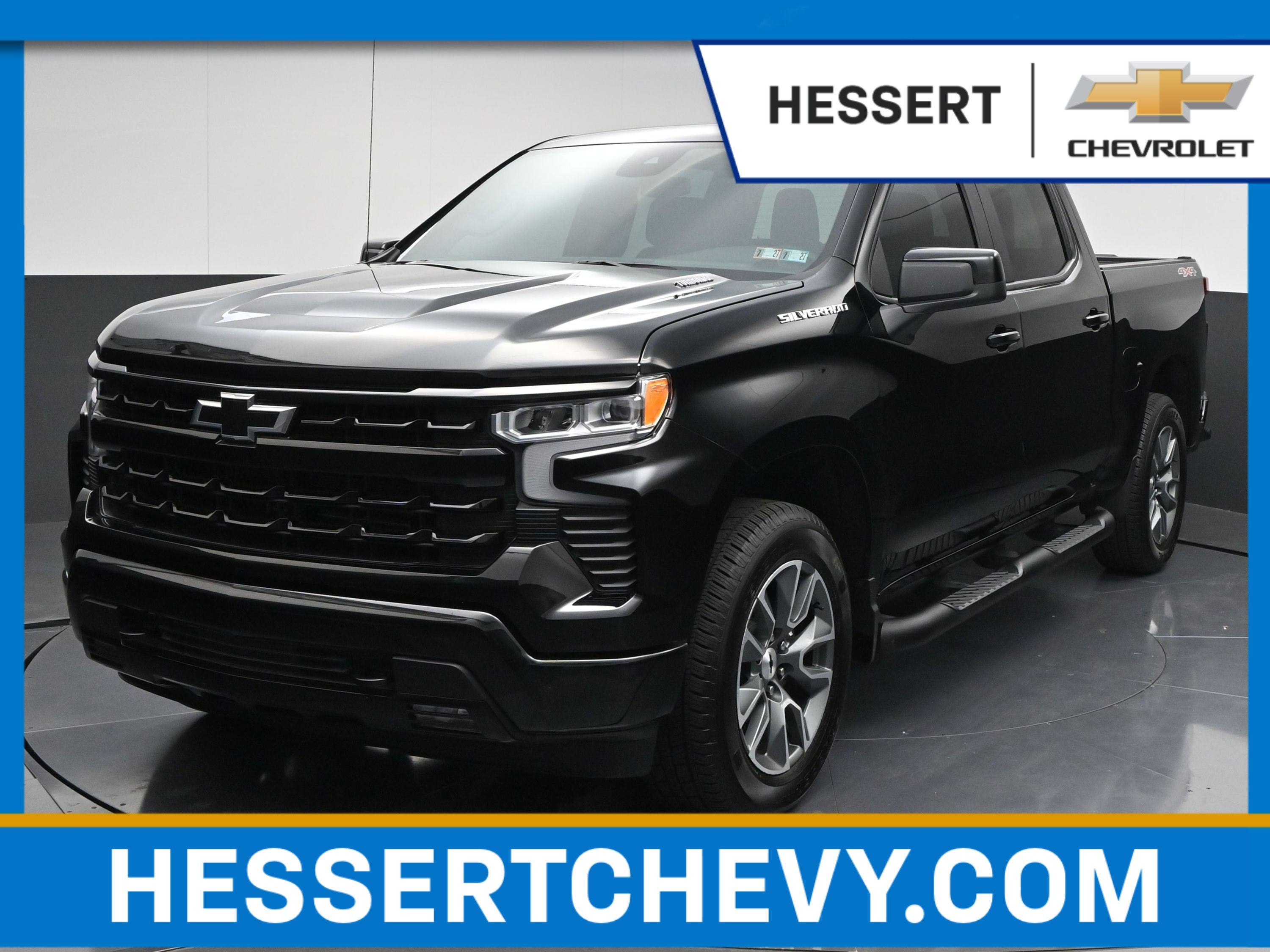 Black 2025 Chevrolet Silverado 1500 Pickup Truck Four-Wheel Drive Automatic