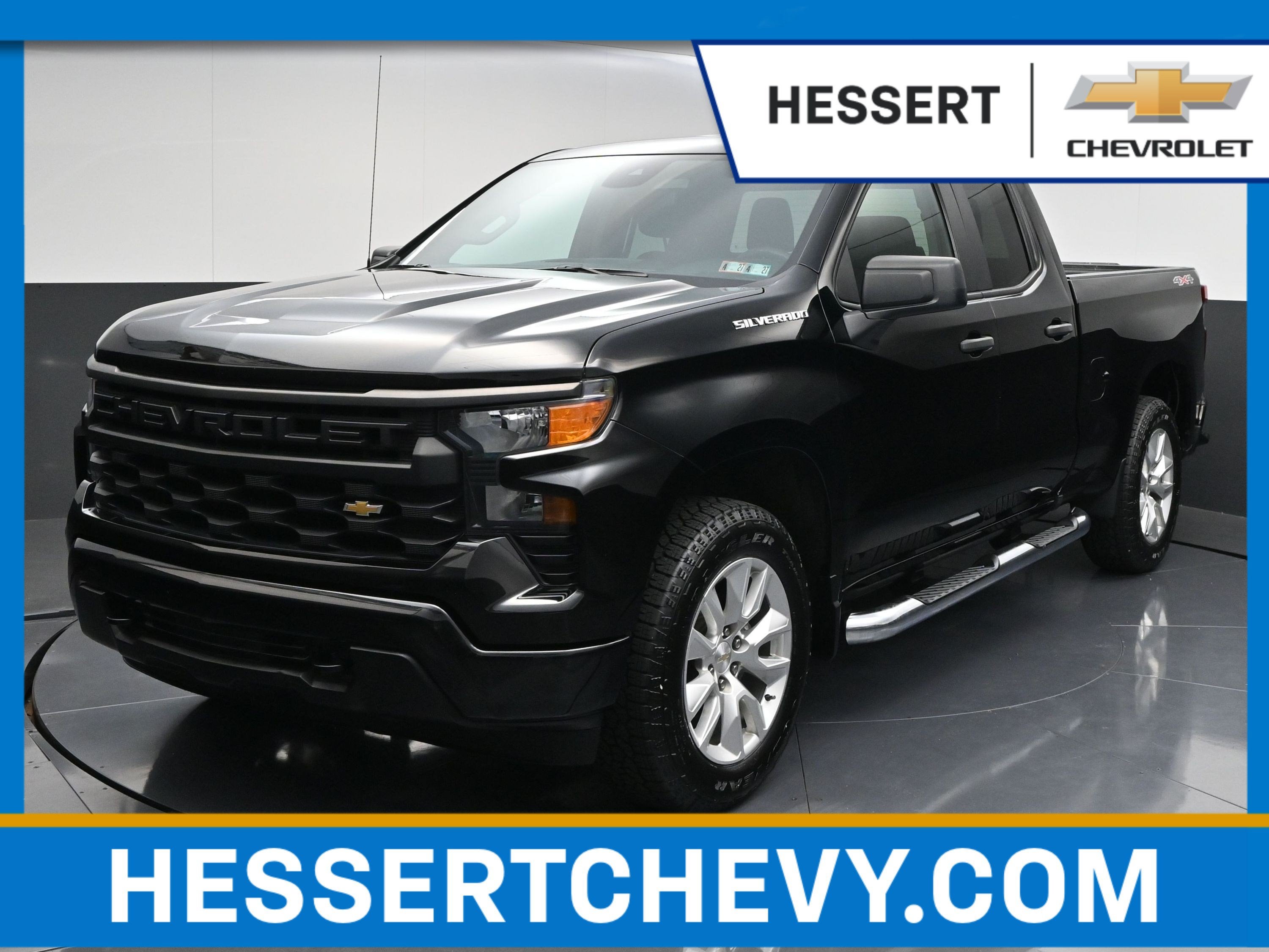 Black 2023 Chevrolet Silverado 1500 Pickup Truck Four-Wheel Drive Automatic