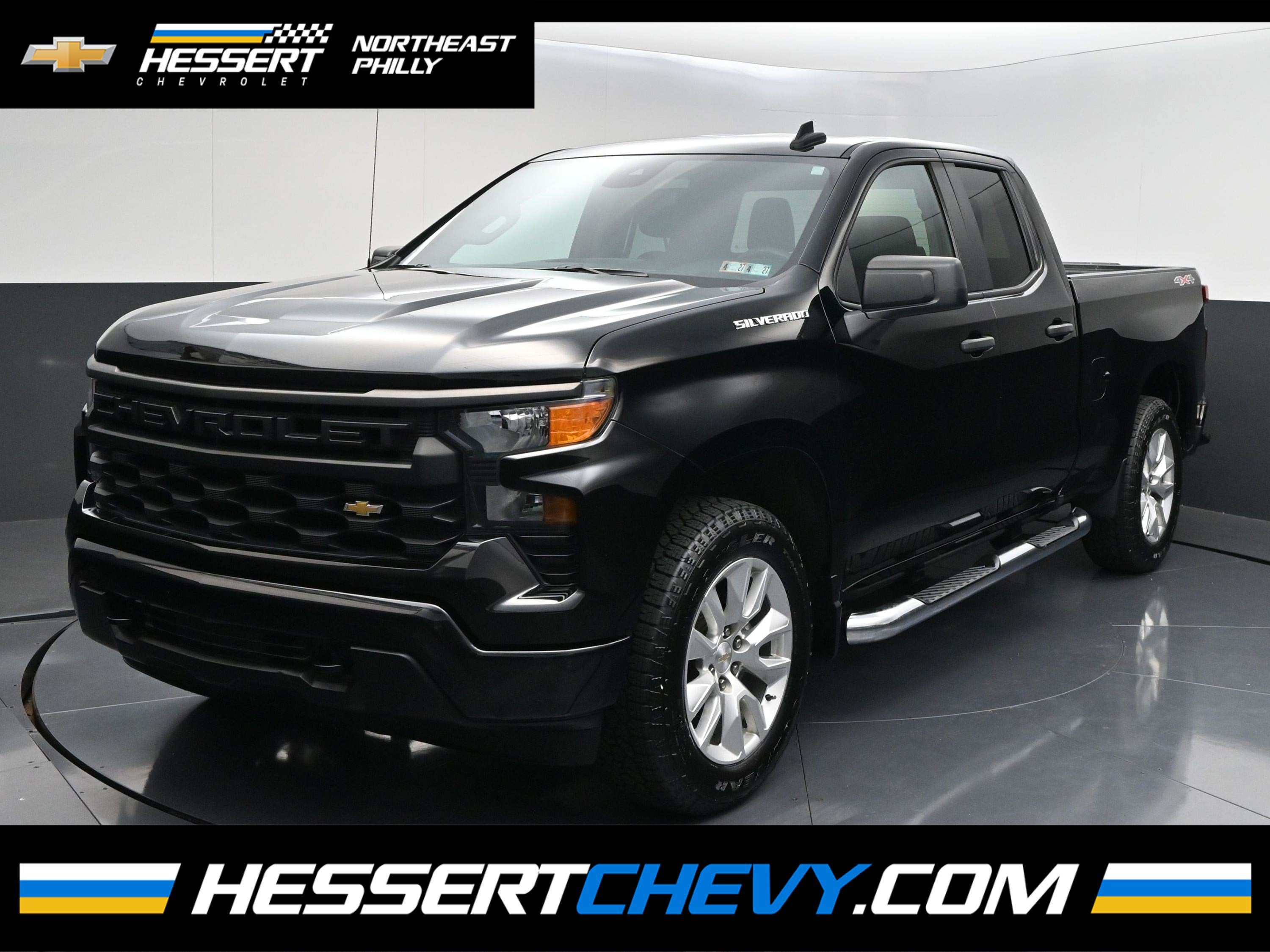 Black 2023 Chevrolet Silverado 1500 Pickup Truck Four-Wheel Drive Automatic