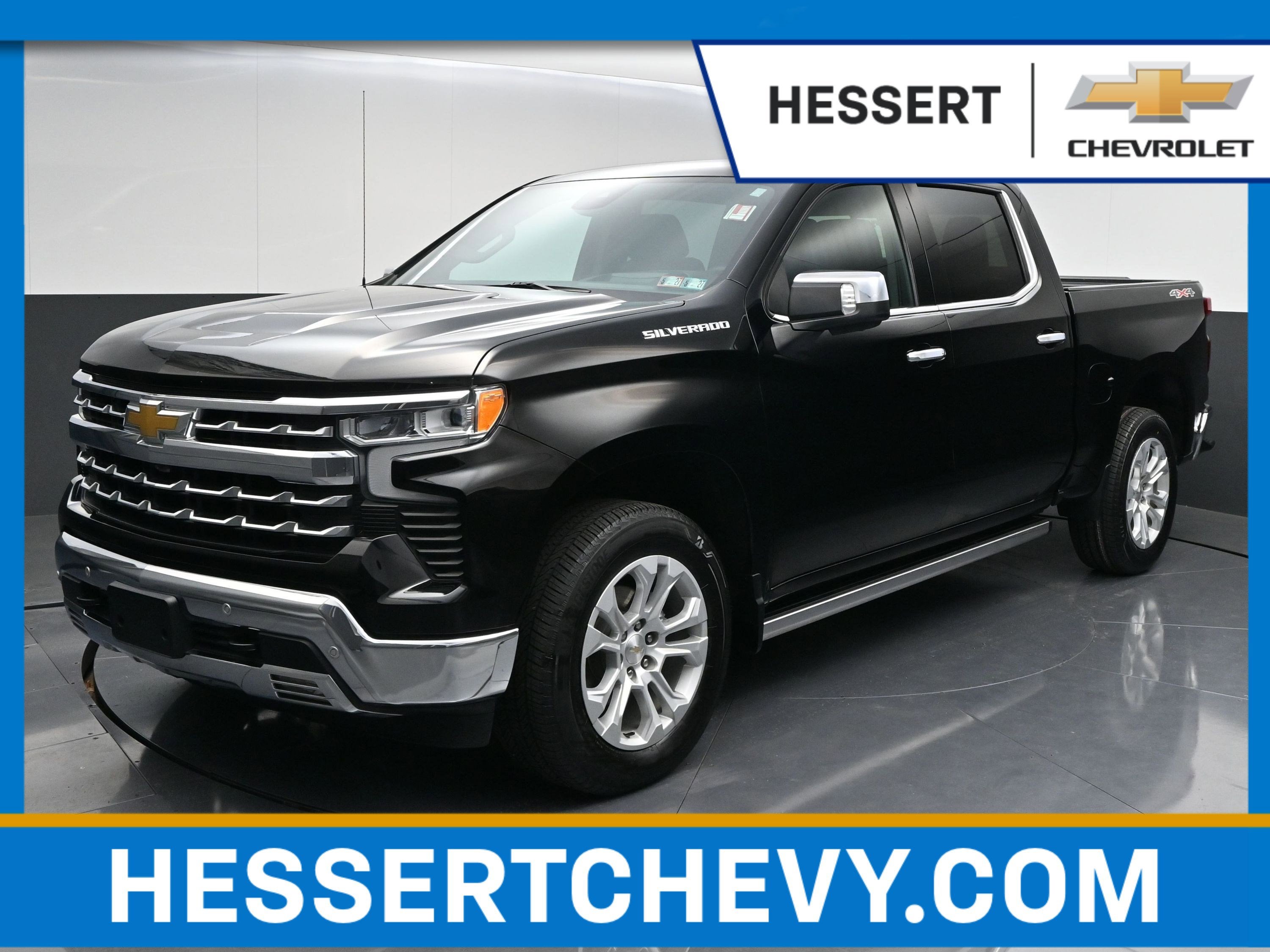 Black 2023 Chevrolet Silverado 1500 Pickup Truck Four-Wheel Drive Automatic