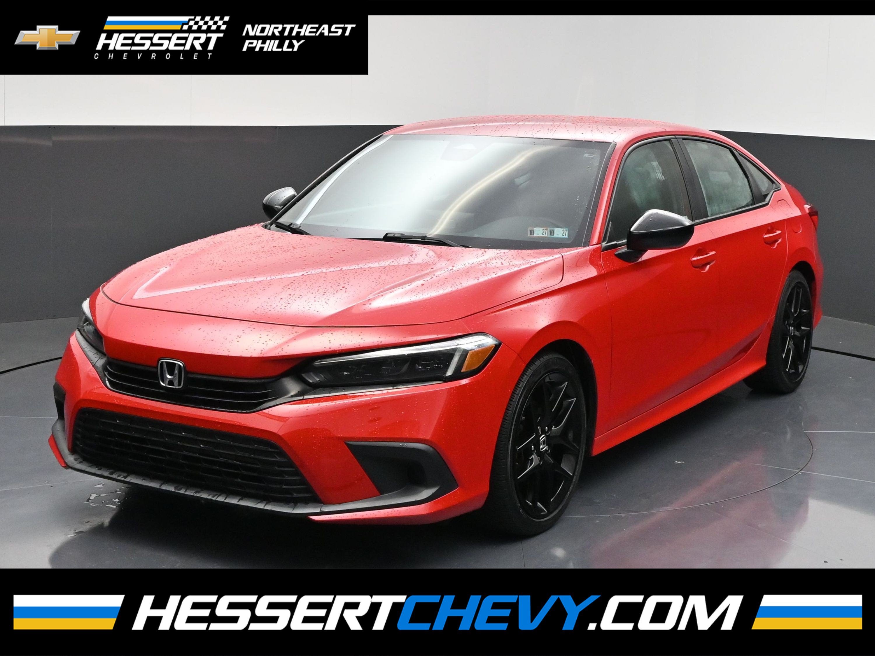 Red 2022 Honda Civic Sedan Front-Wheel Drive Automatic