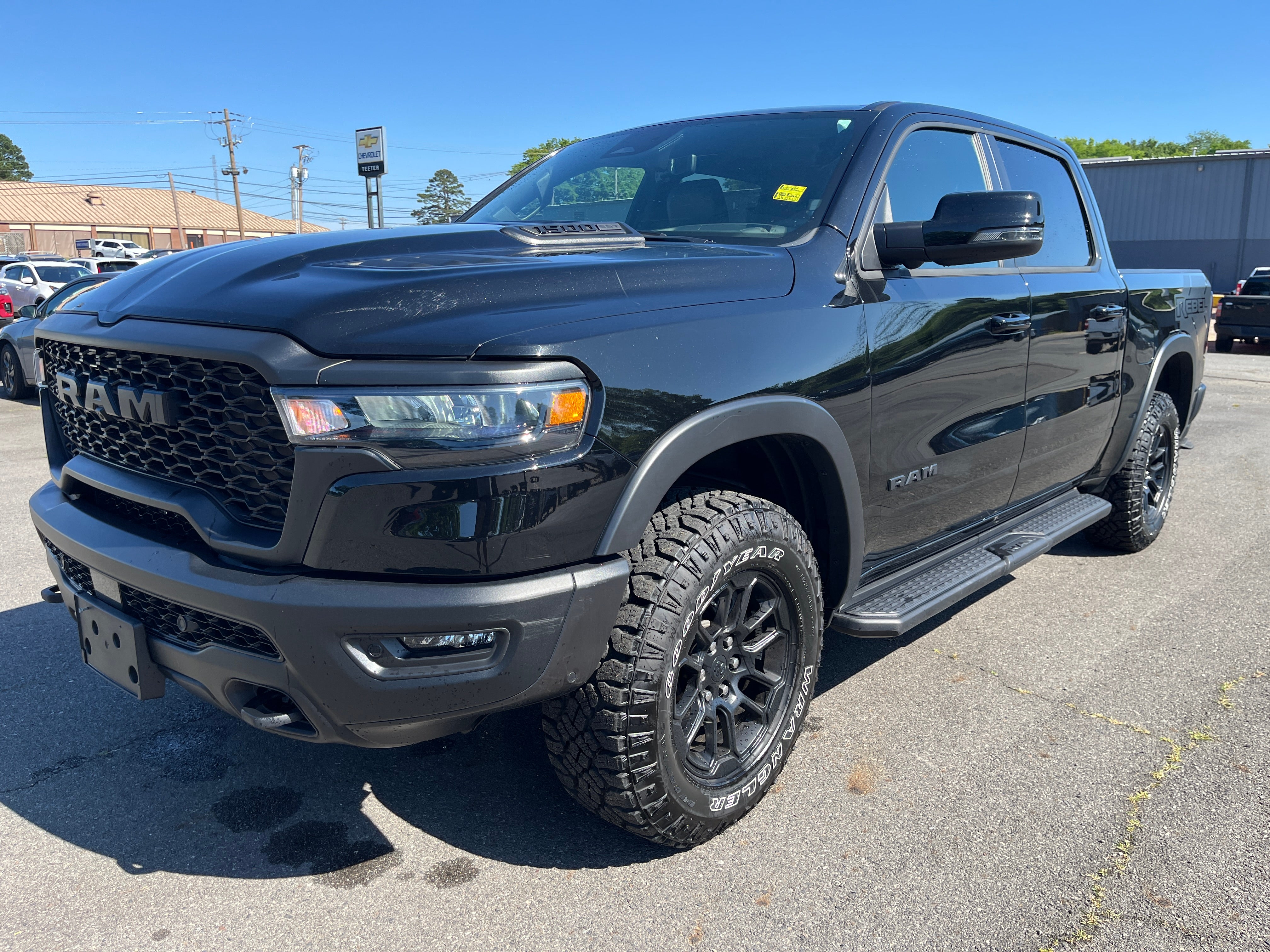 Black 2025 RAM 1500 Rebel Crew Cab 4WD Pickup Truck Four-Wheel Drive Automatic