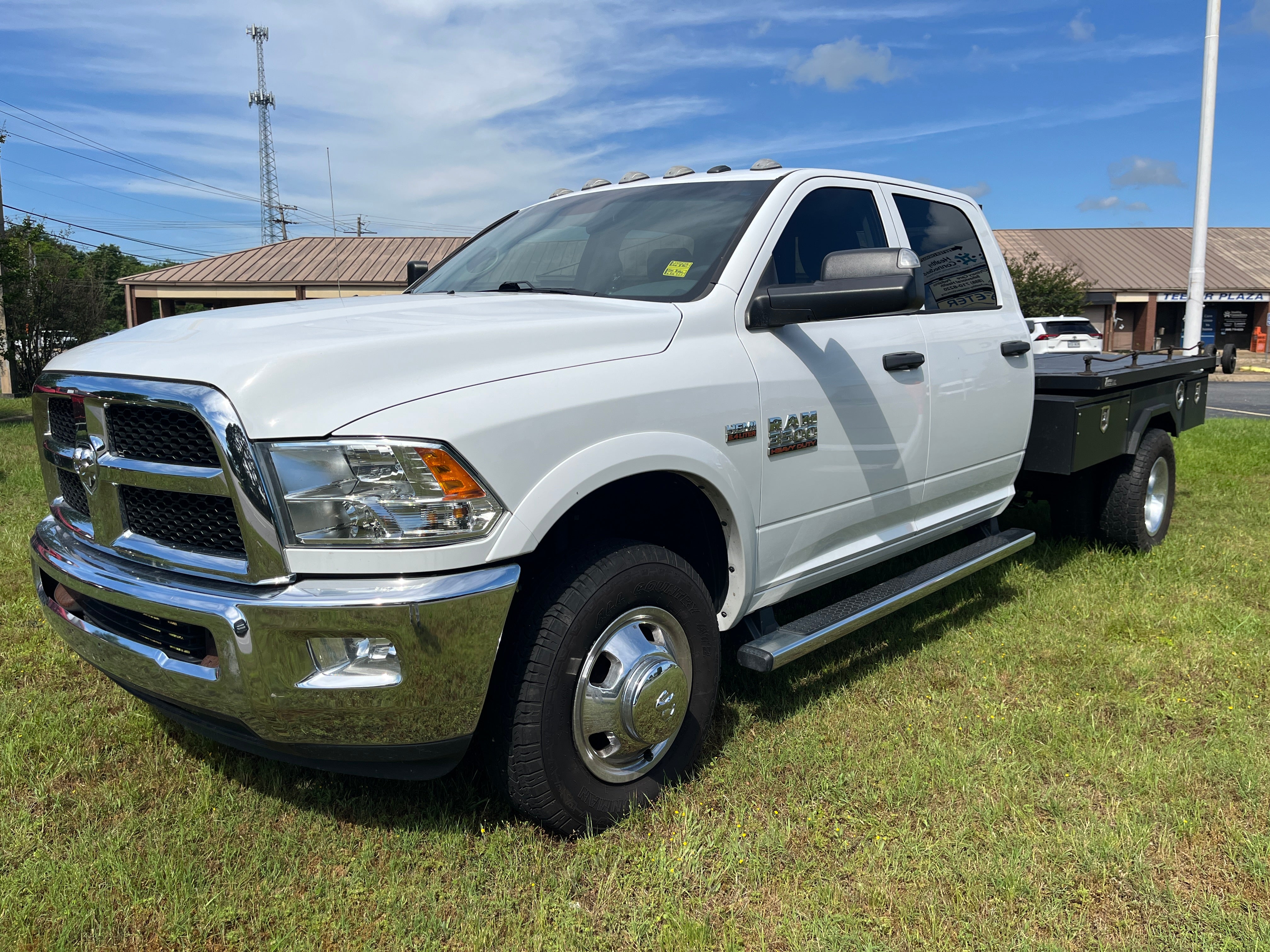 White 2018 RAM 3500 Chassis Tradesman Crew Cab 4WD Pickup Truck Four-Wheel Drive 