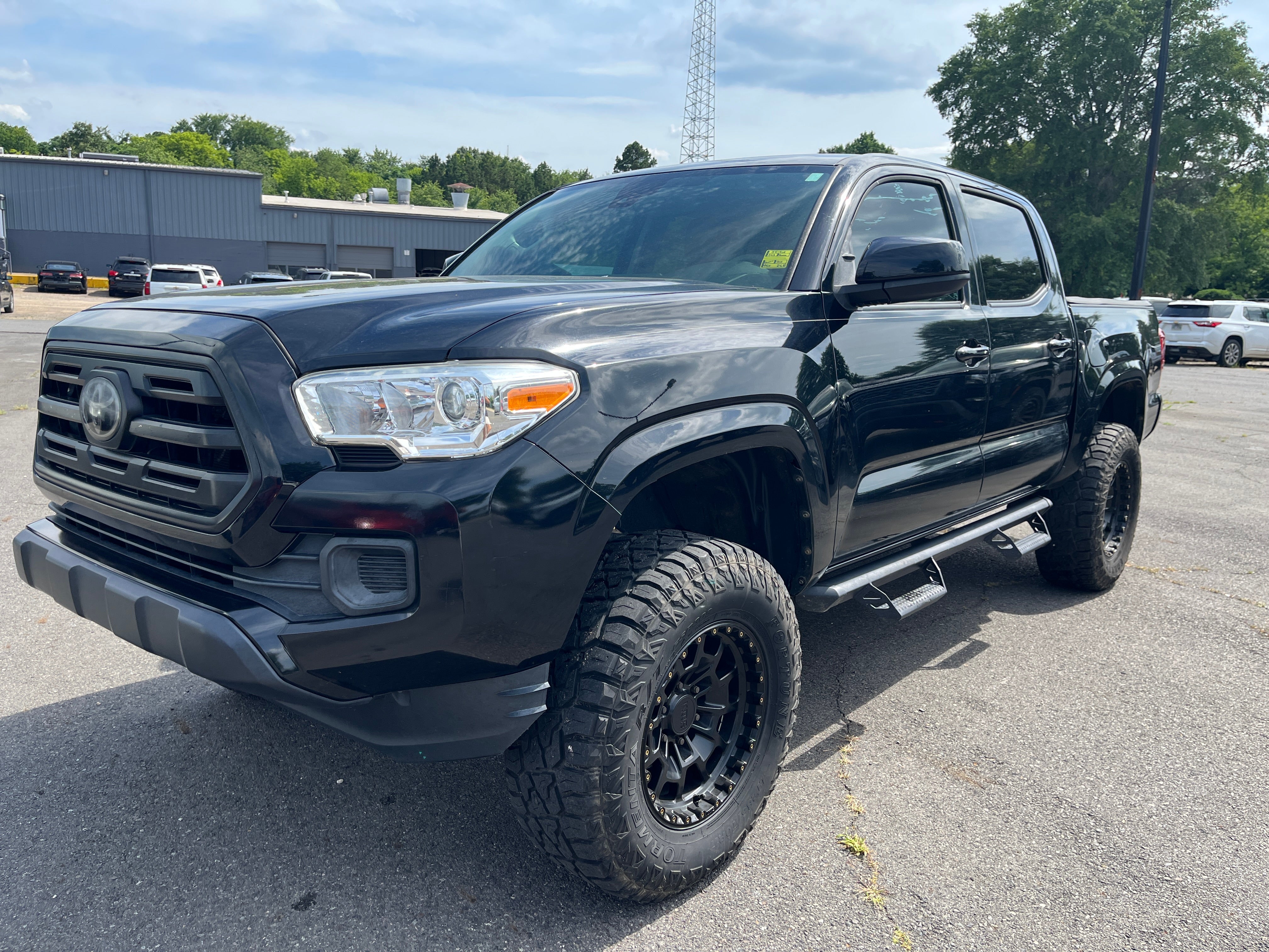 Black 2019 Toyota Tacoma SR I4 Double Cab RWD Pickup Truck 4X2 Automatic