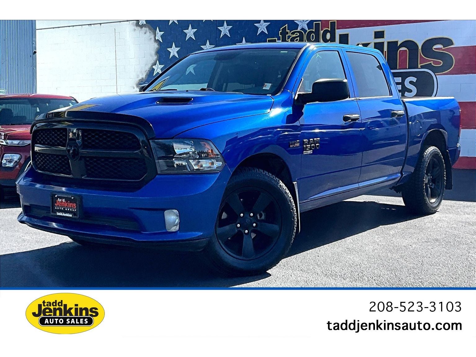 Blue Streak Pearl 2019 RAM 1500 Pickup Truck Four-Wheel Drive 8-Speed Automatic