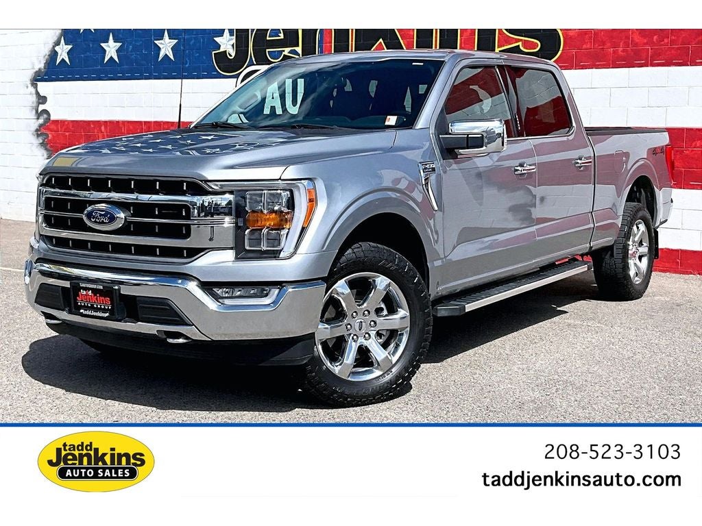 Iconic Silver Metallic 2022 Ford F-150 Lariat SuperCrew 4WD Pickup Truck Four-Wheel Drive Automatic
