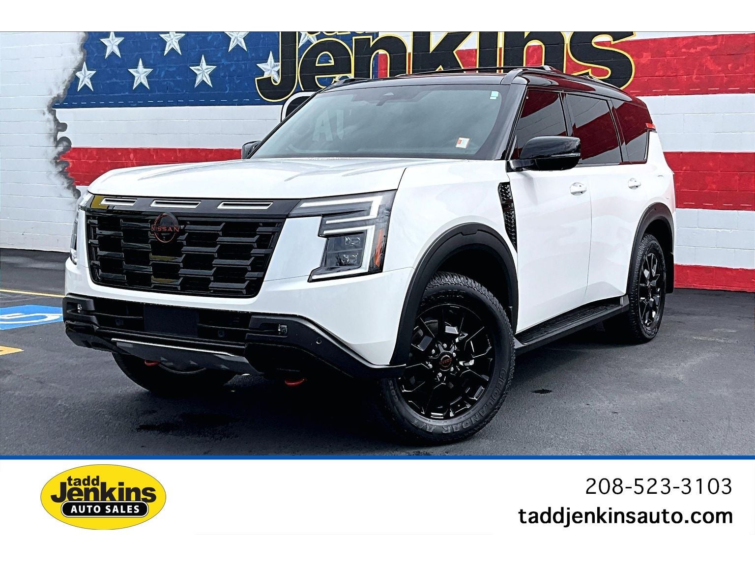 Aspen White Tricoat/Super Black 2025 Nissan Armada SUV / Crossover Four-Wheel Drive 9-Speed Automatic