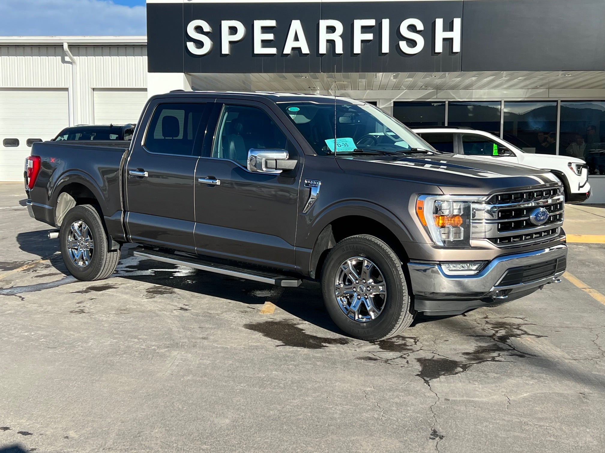 Gray 2023 Ford F-150 Lariat SuperCrew 4WD Pickup Truck Four-Wheel Drive 10-Speed Automatic