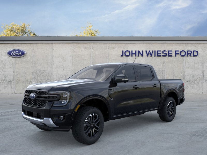 Shadow Black 2025 Ford Ranger Lariat SuperCrew 4WD Pickup Truck Four-Wheel Drive Automatic