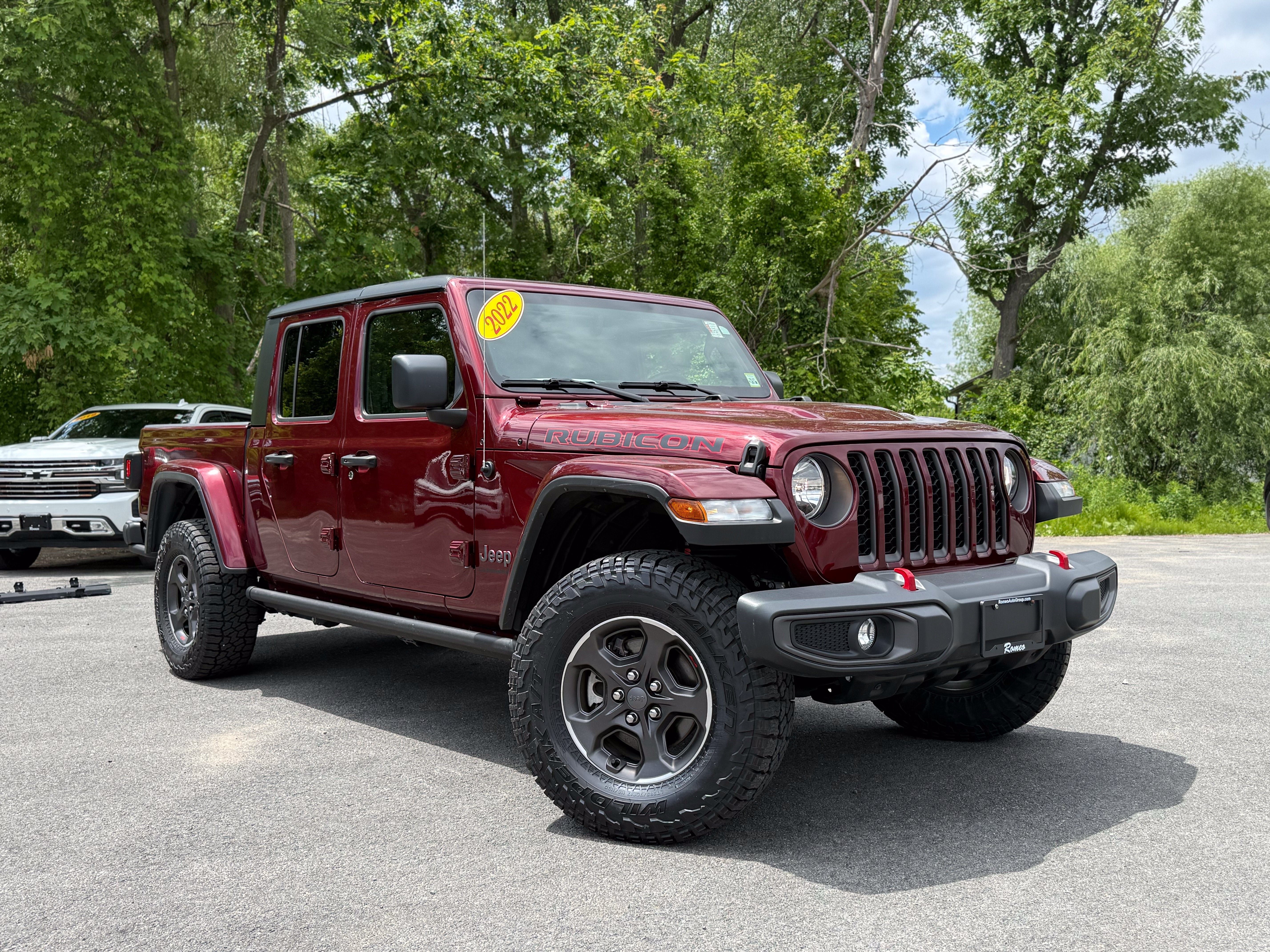 Red 2022 Jeep Gladiator Pickup Truck Four-Wheel Drive Automatic