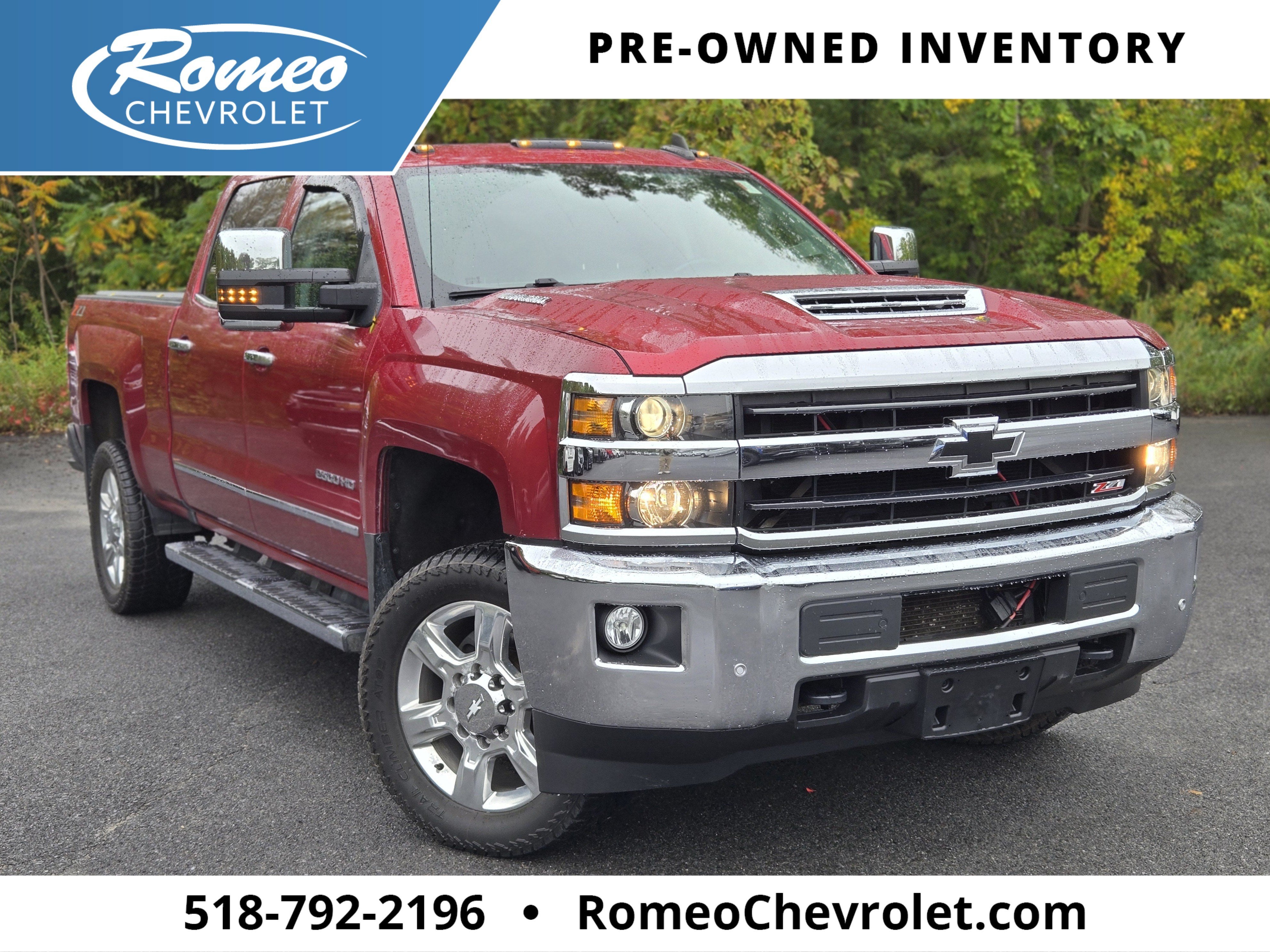 Red 2019 Chevrolet Silverado 2500HD Pickup Truck Four-Wheel Drive Automatic