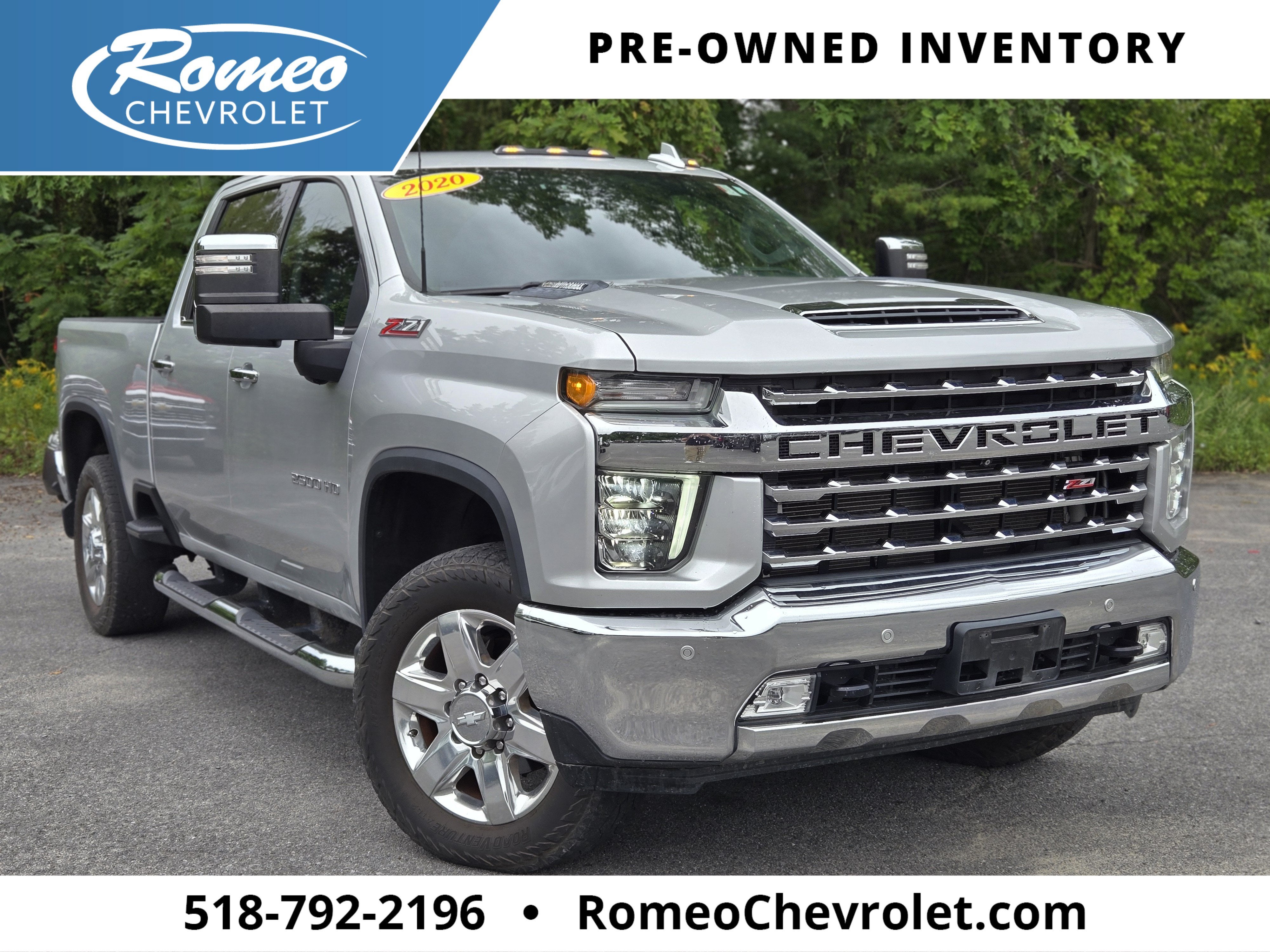 Silver Ice Metallic 2020 Chevrolet Silverado 2500HD Pickup Truck Four-Wheel Drive Automatic