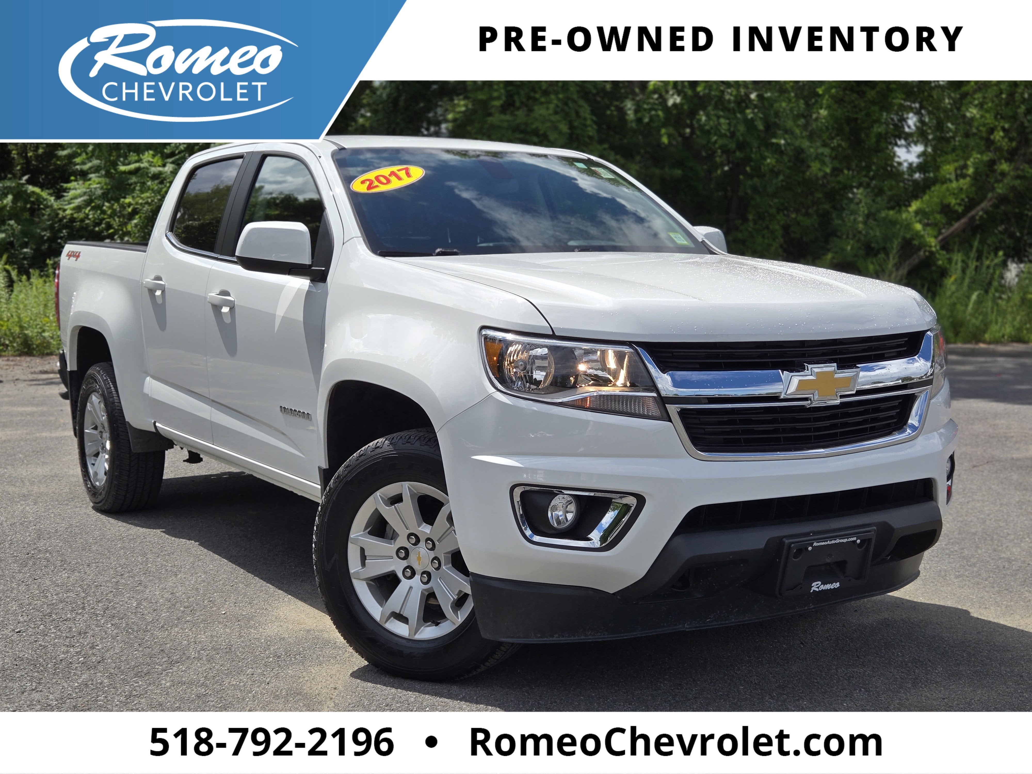 Summit White 2017 Chevrolet Colorado Pickup Truck Four-Wheel Drive Automatic