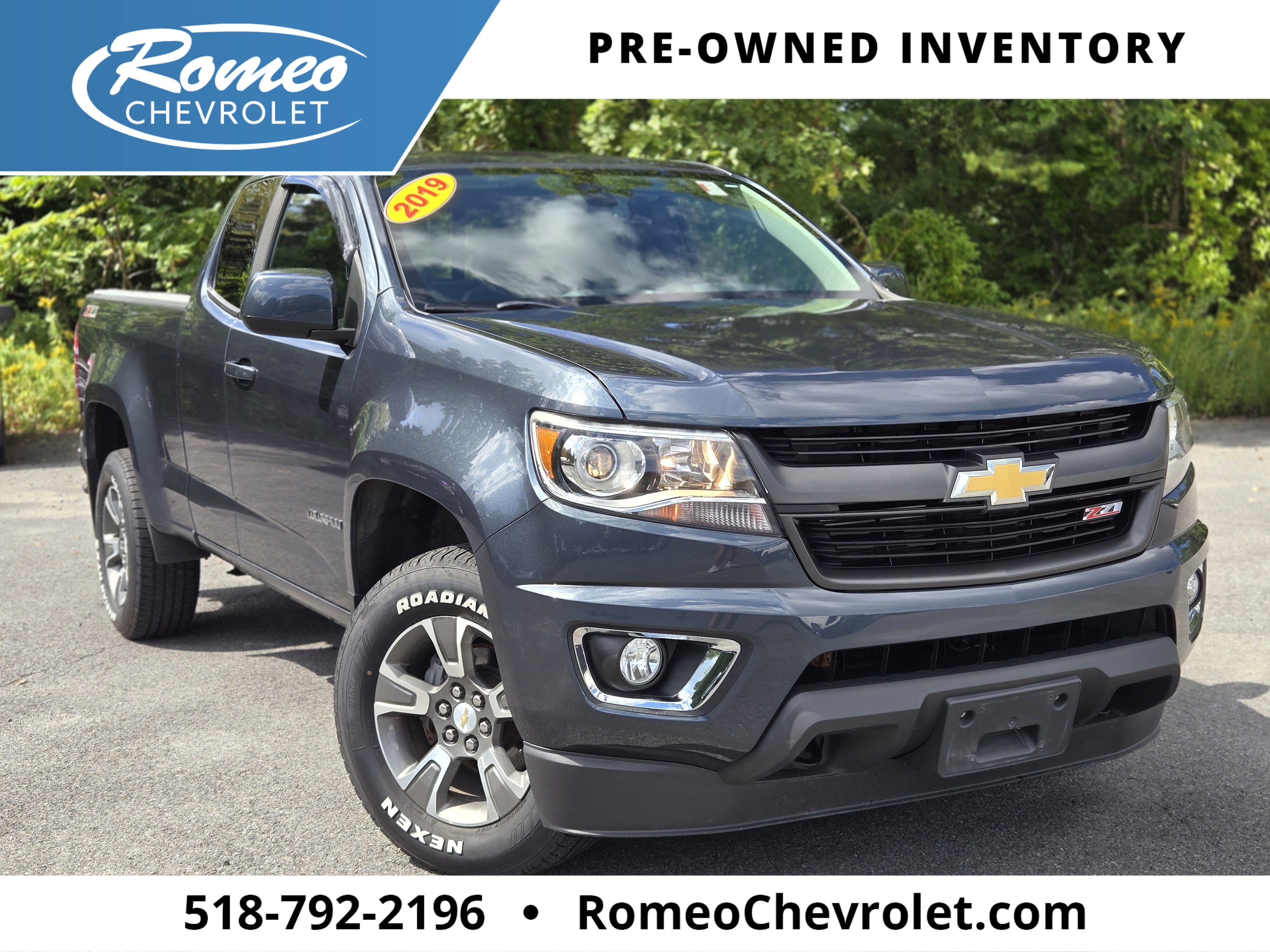 Shadow Gray Metallic 2019 Chevrolet Colorado Pickup Truck Four-Wheel Drive Automatic