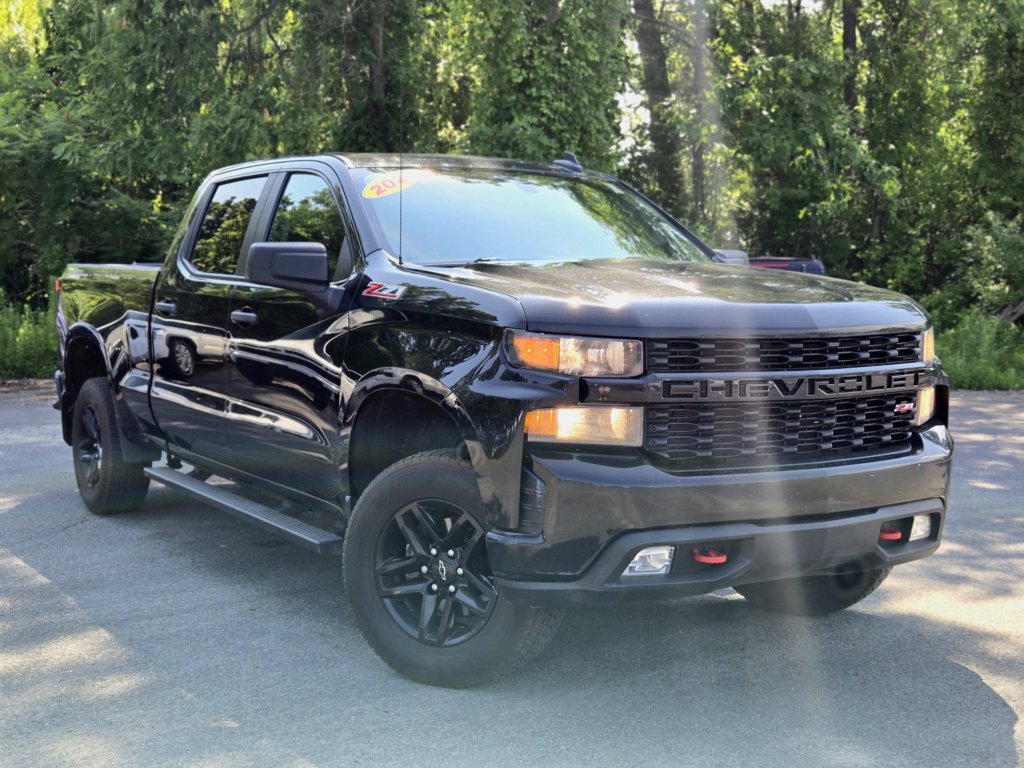 Black 2021 Chevrolet Silverado 1500 Pickup Truck Four-Wheel Drive Automatic