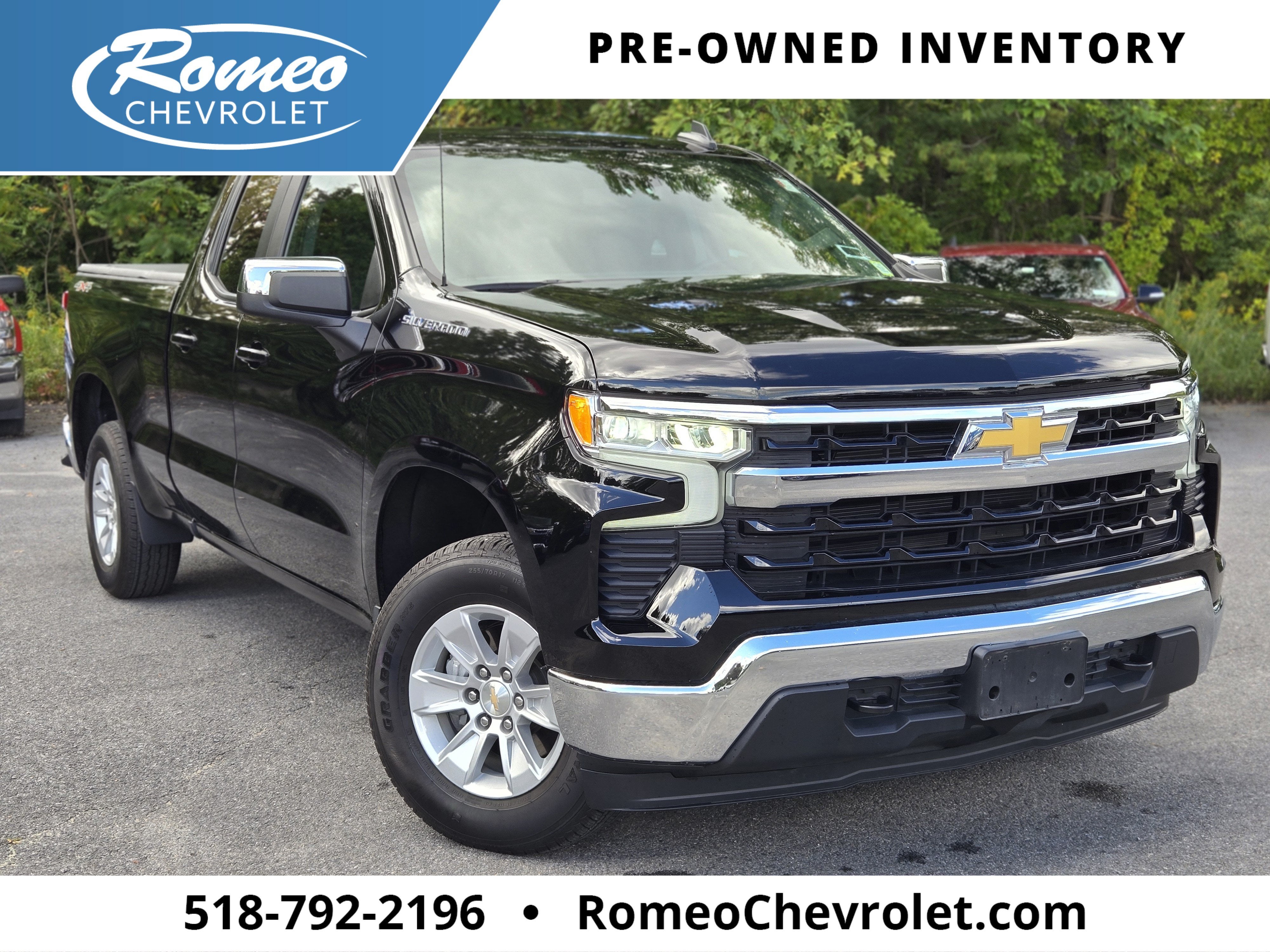 Black 2023 Chevrolet Silverado 1500 Pickup Truck Four-Wheel Drive Automatic