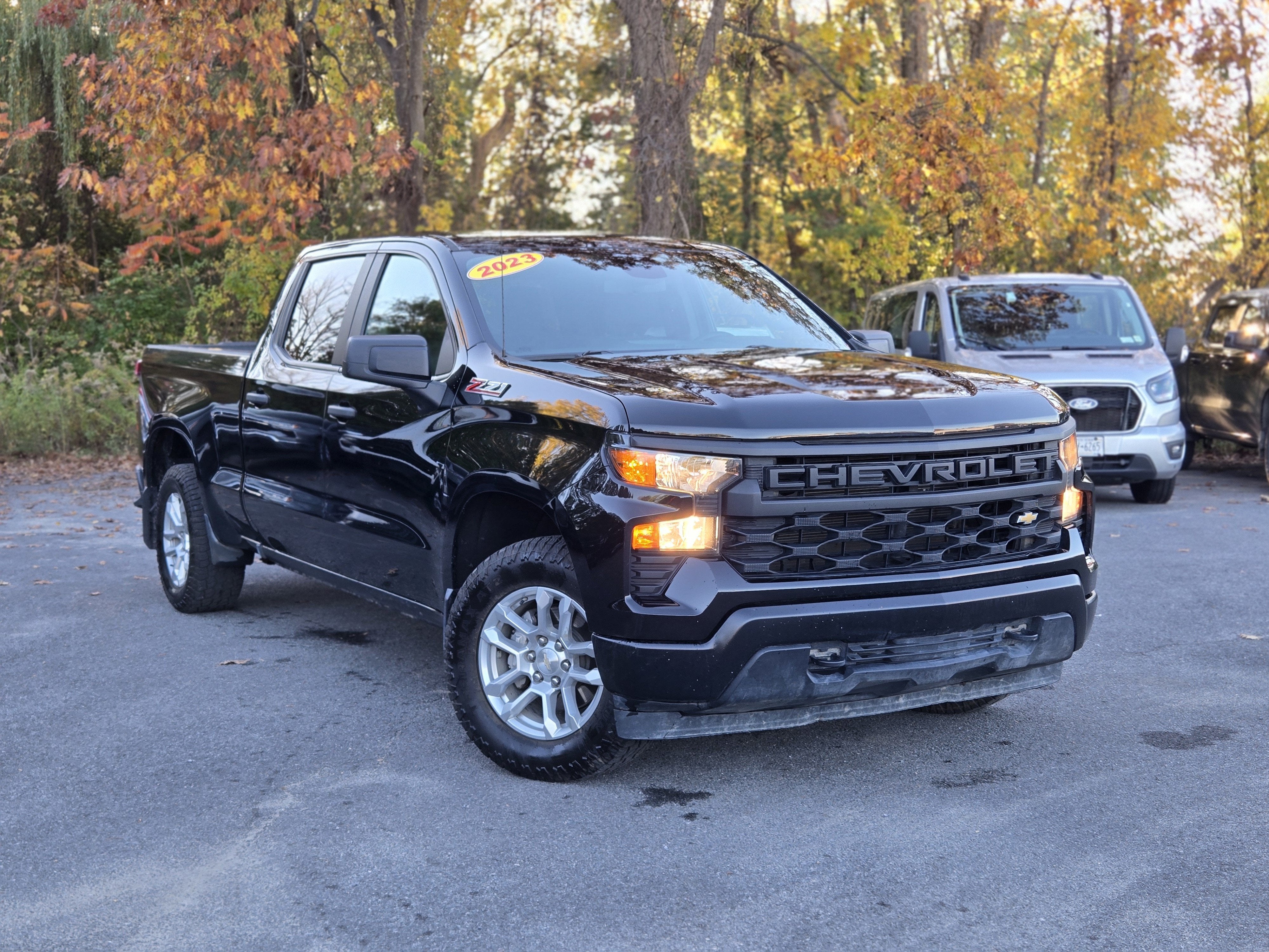 Black 2023 Chevrolet Silverado 1500 Pickup Truck Four-Wheel Drive Automatic