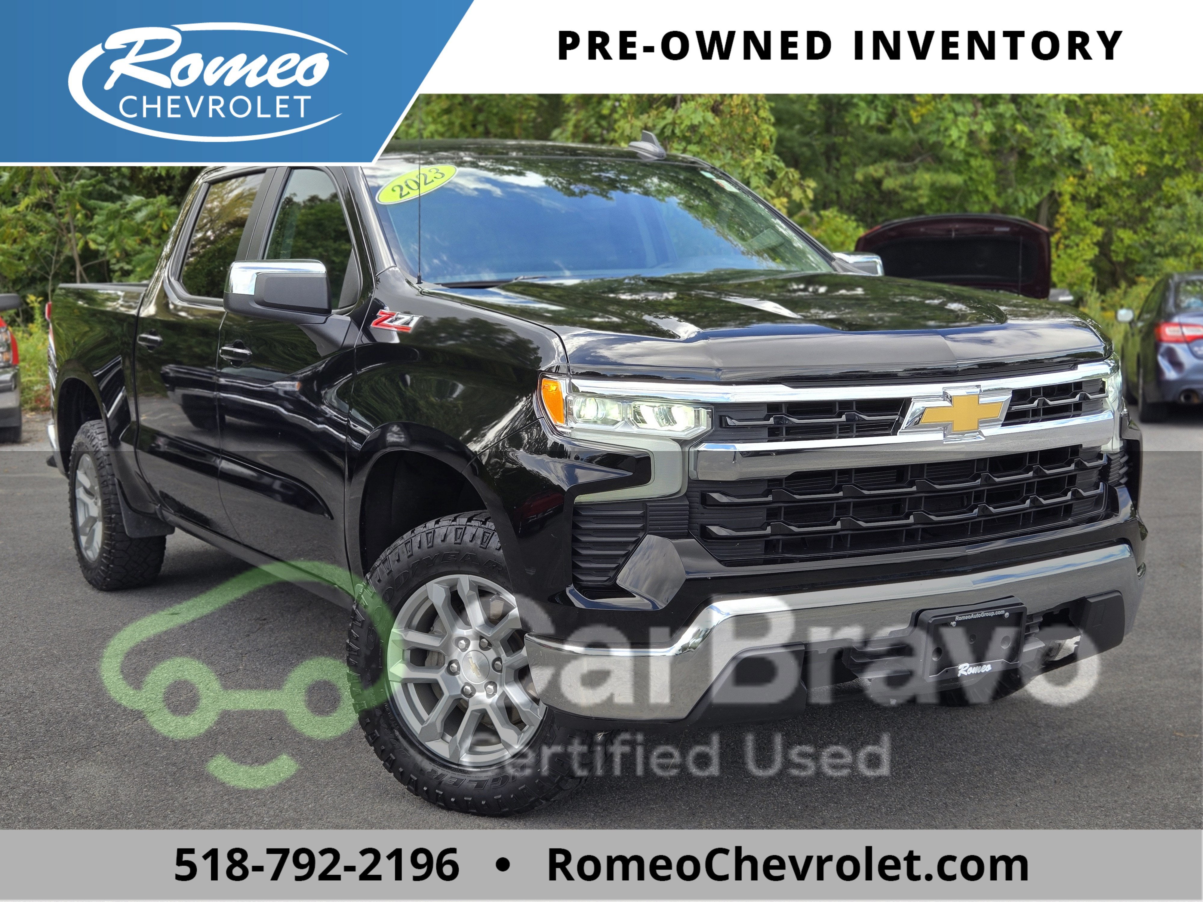 Black 2023 Chevrolet Silverado 1500 Pickup Truck Four-Wheel Drive Automatic