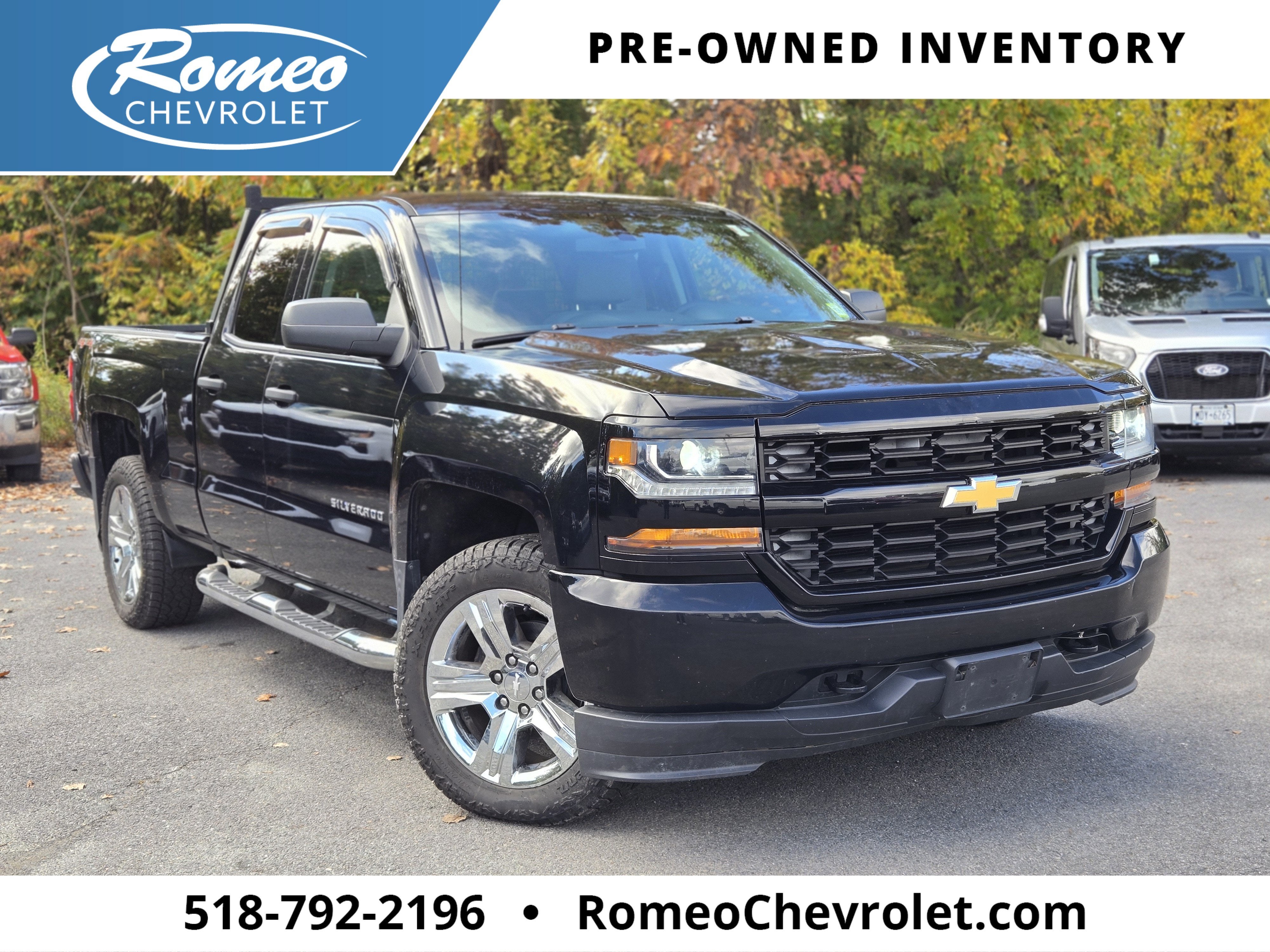 Black 2016 Chevrolet Silverado 1500 Pickup Truck Four-Wheel Drive Automatic
