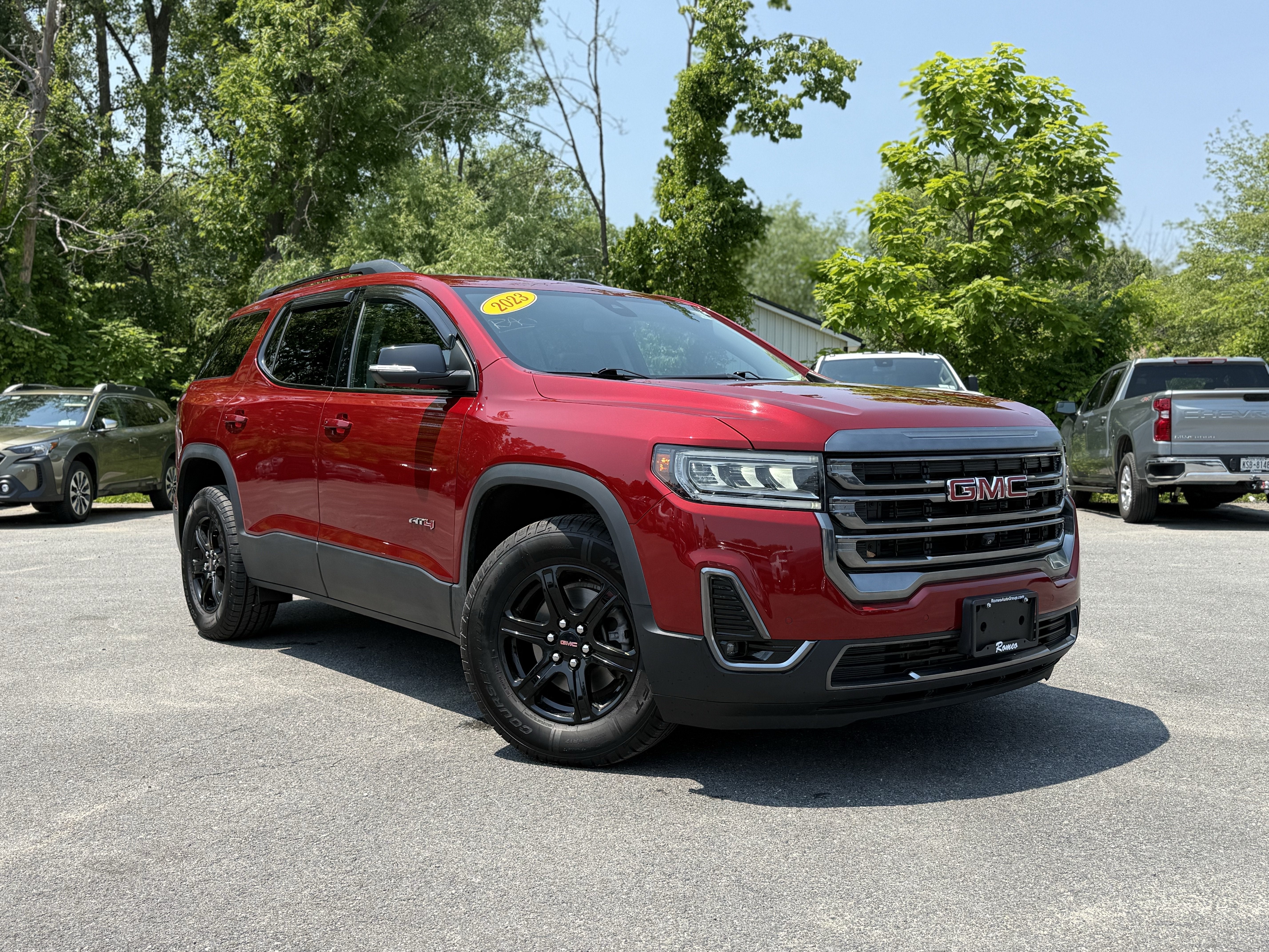 Volcanic Red Tintcoat 2023 GMC Acadia SUV / Crossover Four-Wheel Drive Automatic