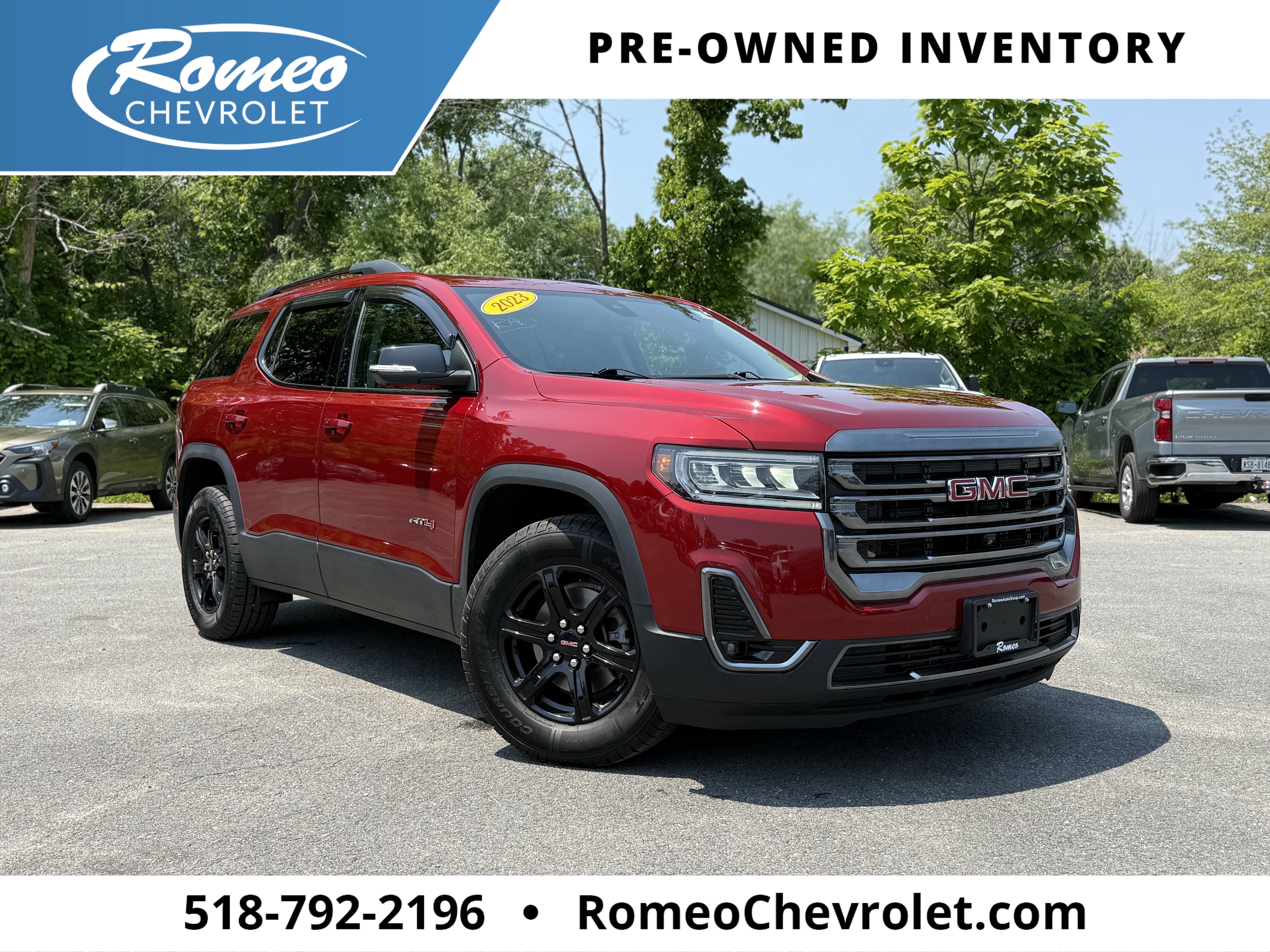 Volcanic Red Tintcoat 2023 GMC Acadia SUV / Crossover Four-Wheel Drive Automatic