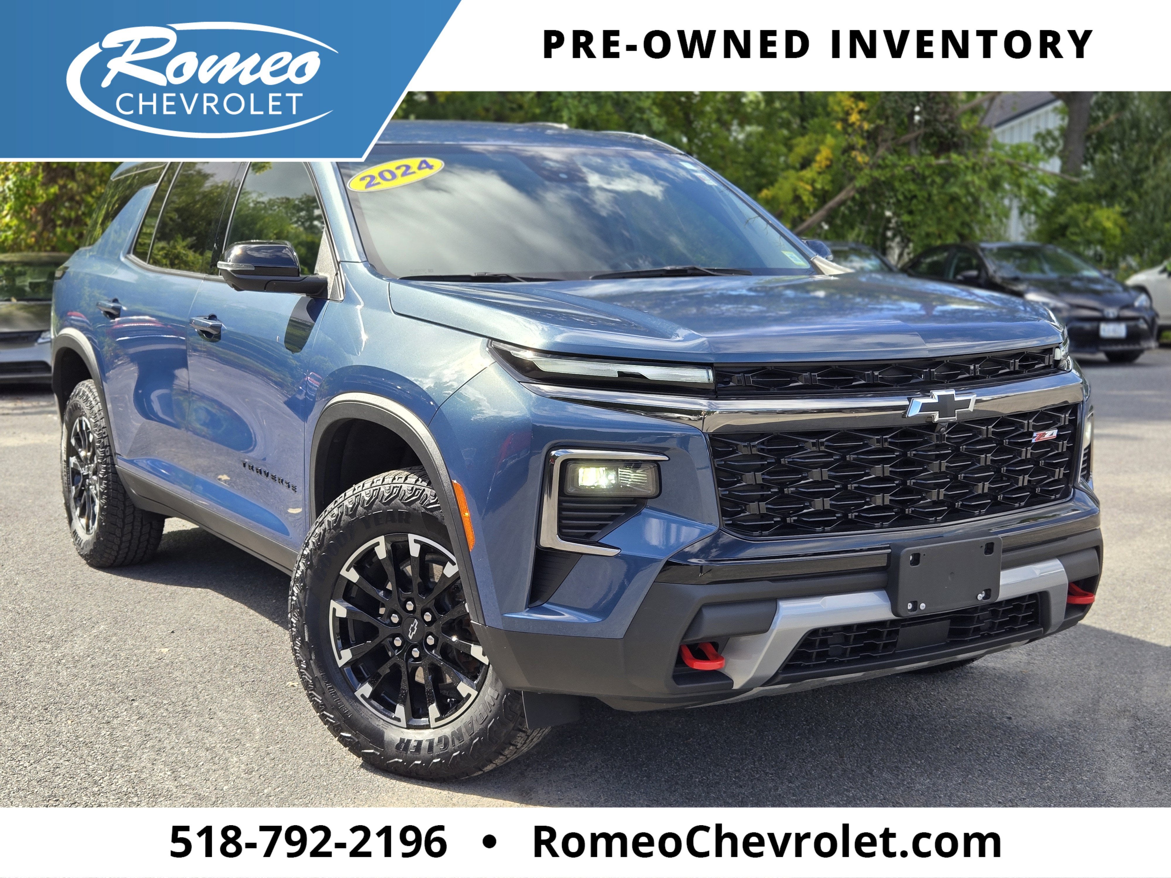 Lakeshore Blue Metallic 2024 Chevrolet Traverse SUV / Crossover Four-Wheel Drive Automatic