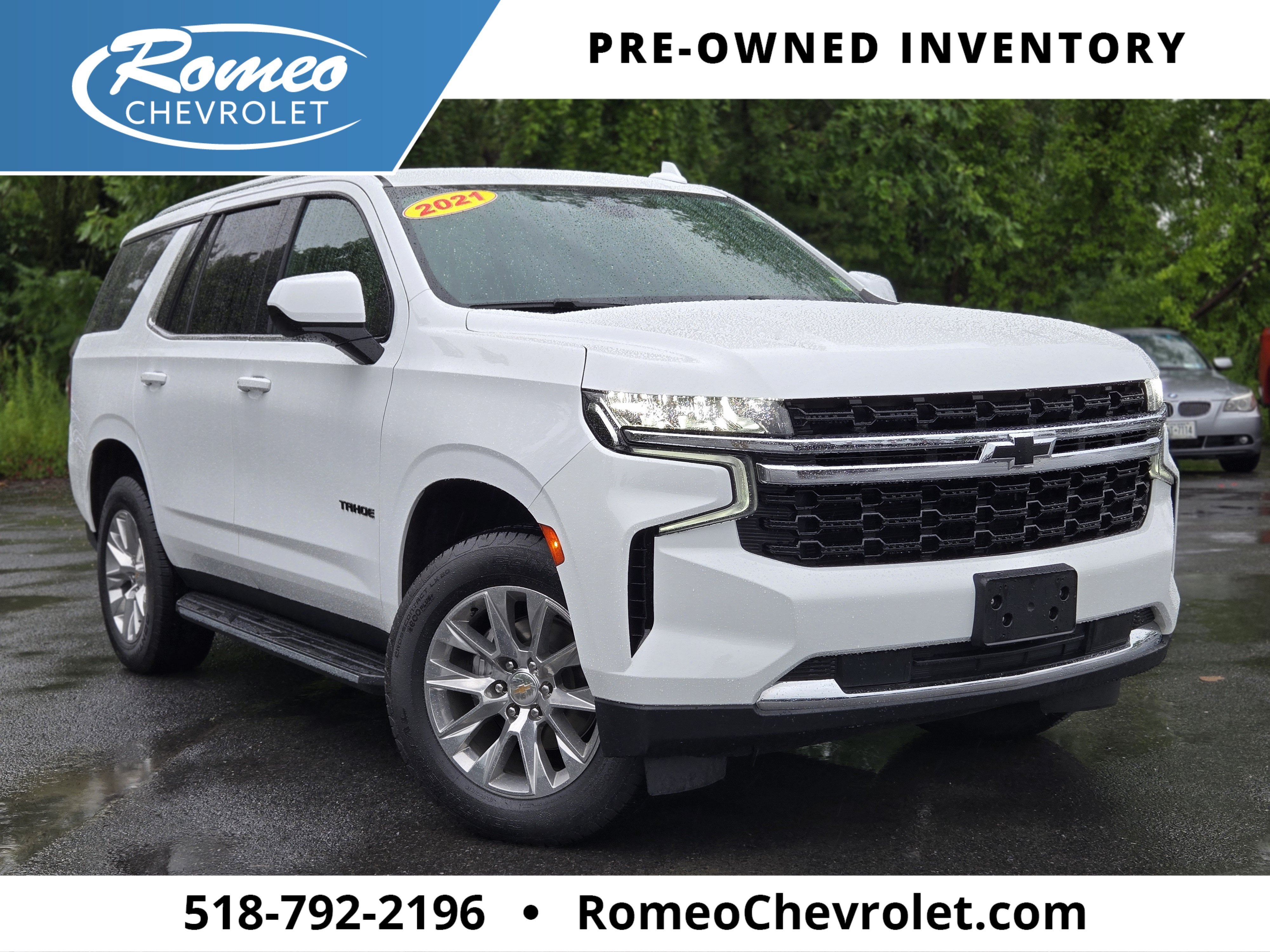 Summit White 2021 Chevrolet Tahoe SUV / Crossover Four-Wheel Drive Automatic