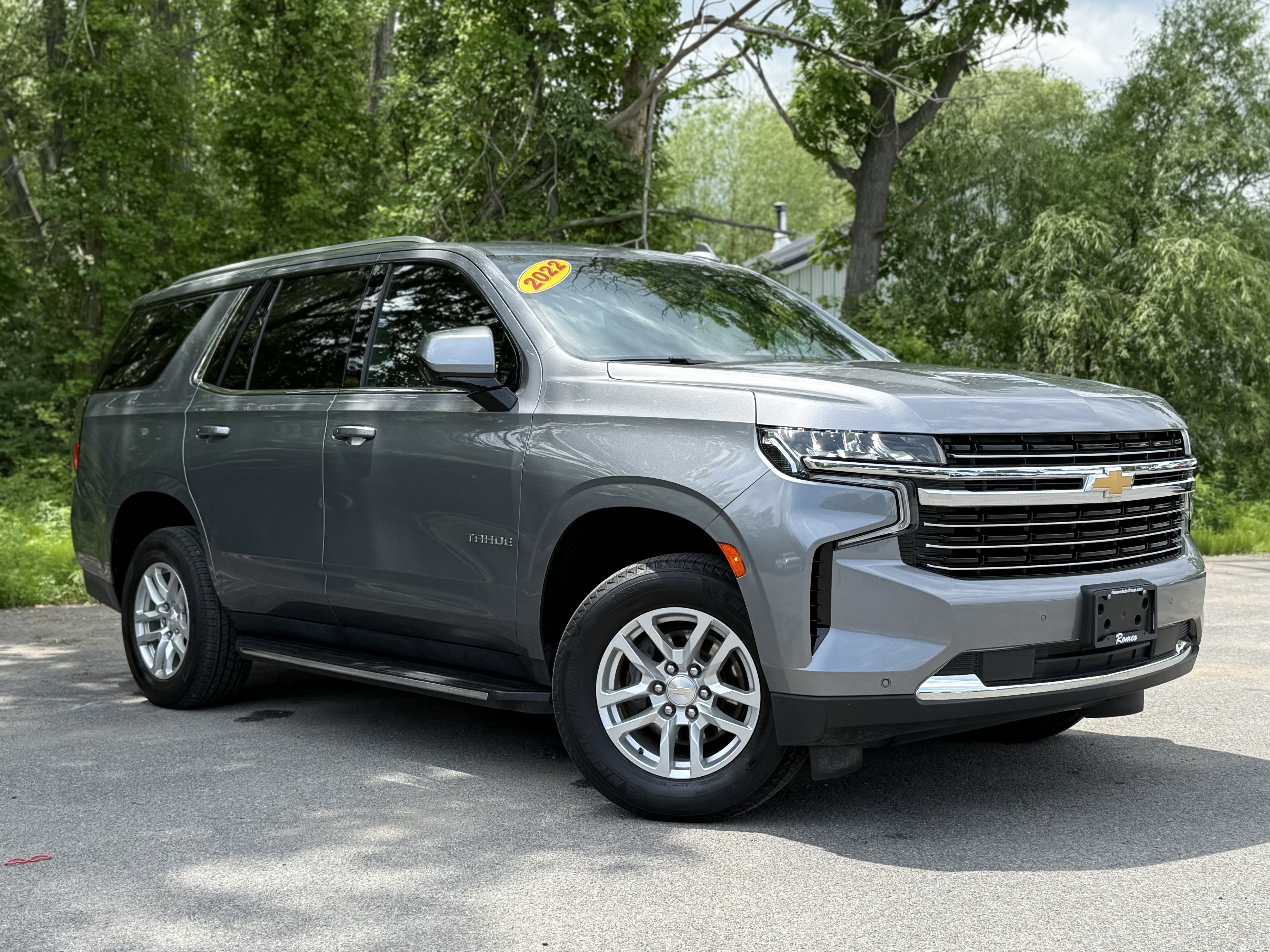 Gray (Satin Steel Metallic) 2022 Chevrolet Tahoe SUV / Crossover Four-Wheel Drive Automatic