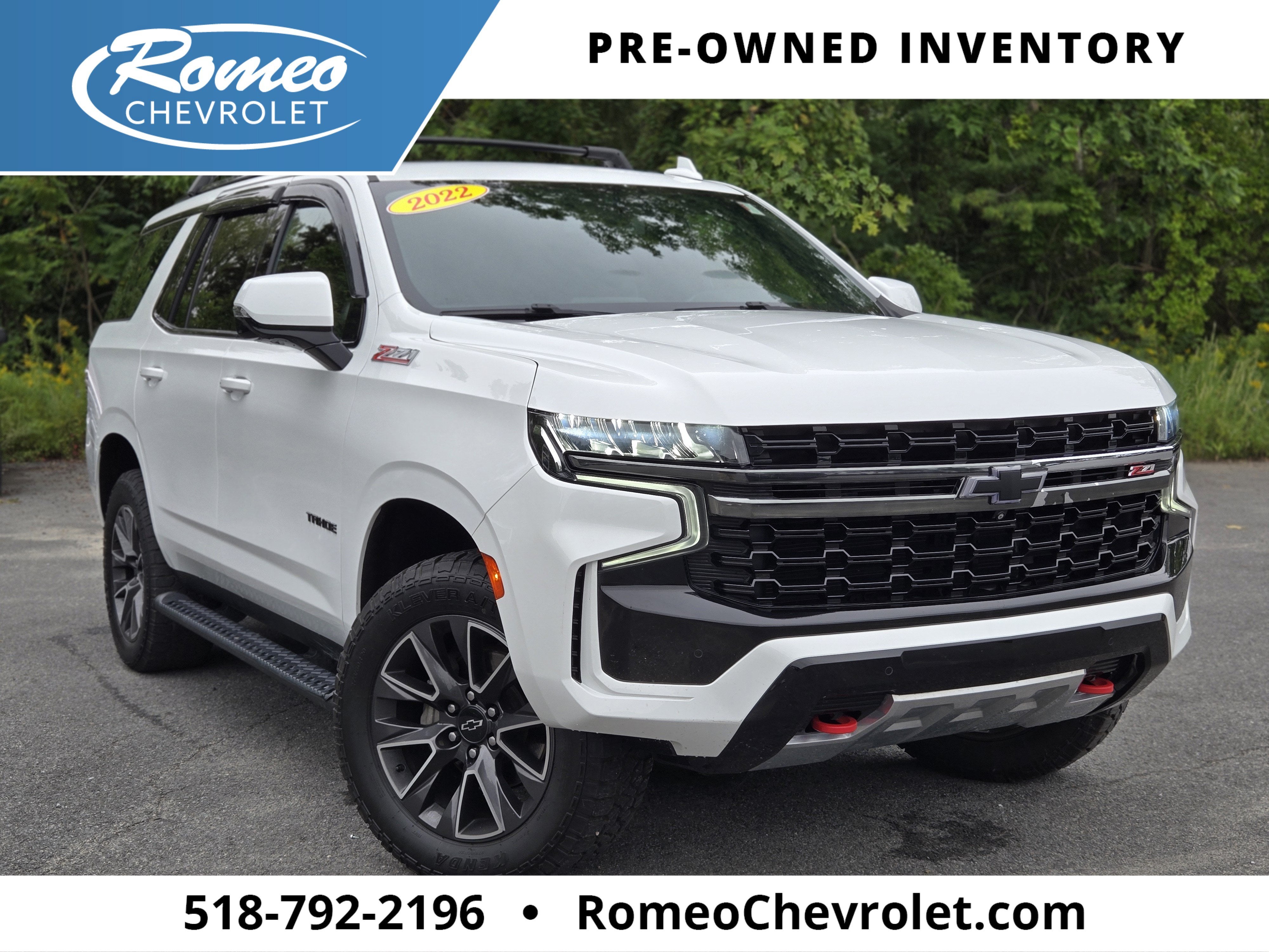 Summit White 2022 Chevrolet Tahoe SUV / Crossover Four-Wheel Drive Automatic