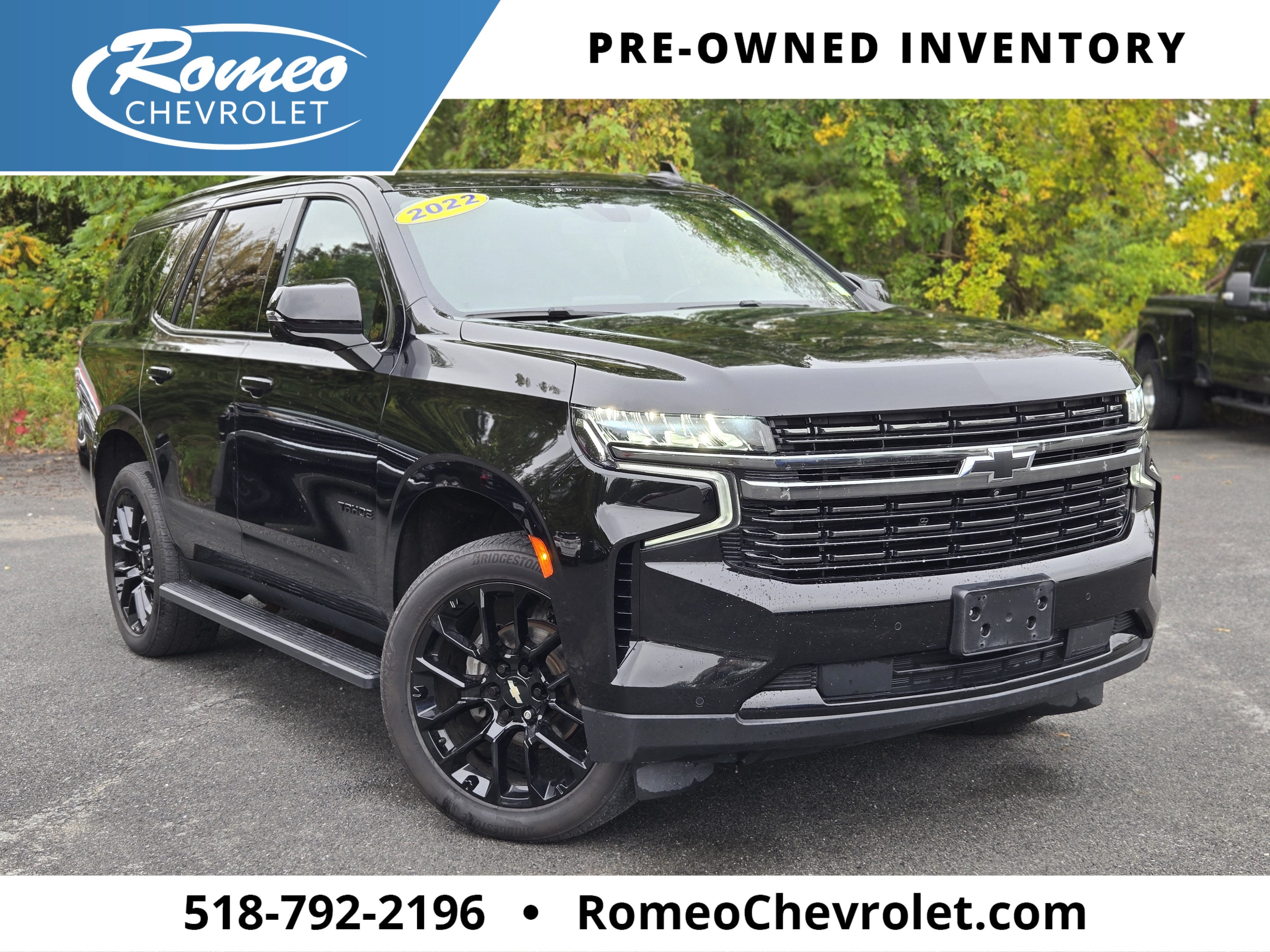 Black 2022 Chevrolet Tahoe SUV / Crossover Four-Wheel Drive Automatic